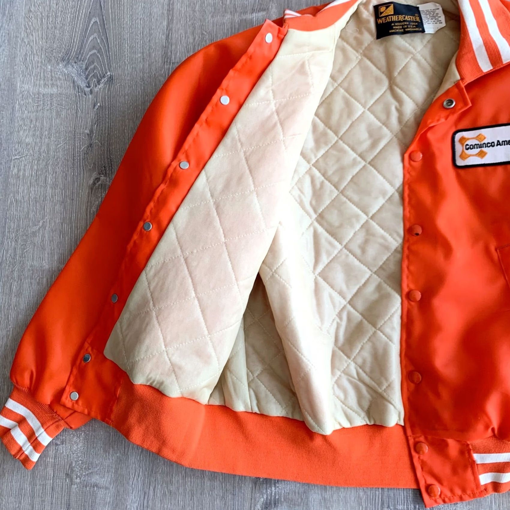 Vintage VINTAGE Weathercaster Jacket Mens Bomber Orange Medium Size US M / EU 48-50 / 2 - 4 Thumbnail