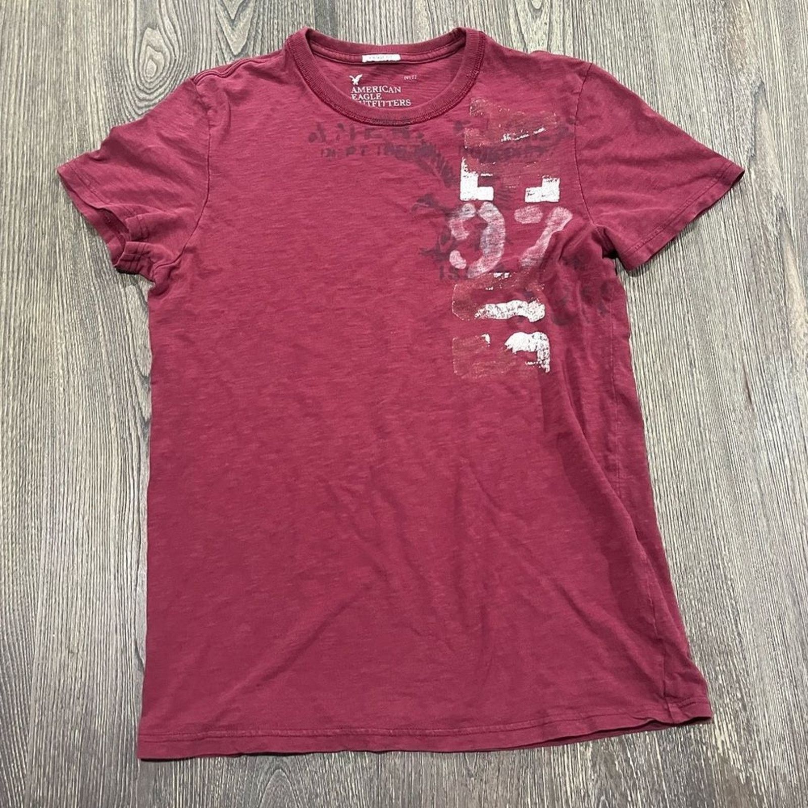 American Eagle Outfitters American Eagle Mens T-Shirt Short Sleeves Crewneck Red M Size US M / EU 48-50 / 2 - 1 Thumbnail