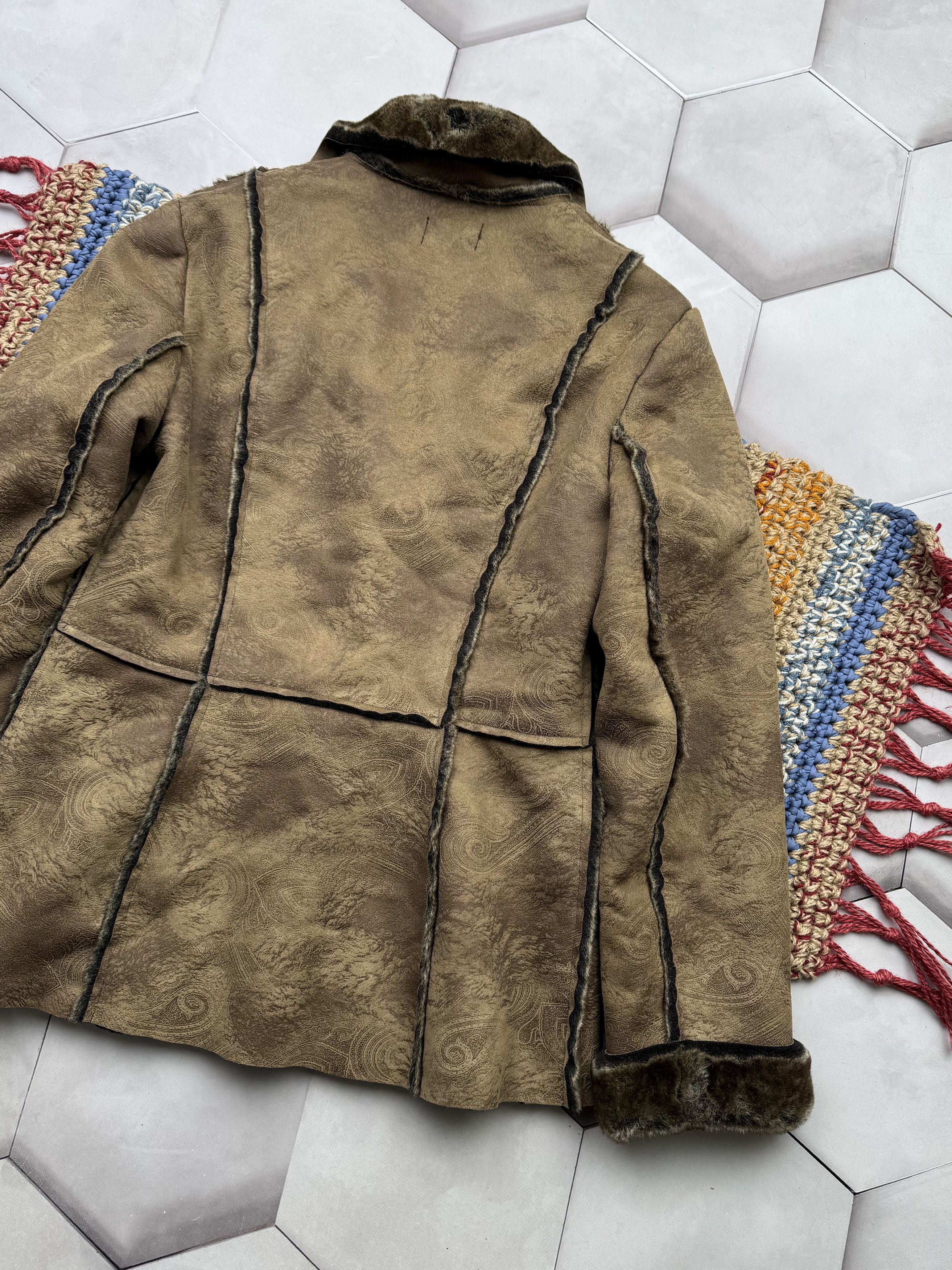 Japanese Brand Vintage Faux Sheepskin Coat (E4) Size M / US 6-8 / IT 42-44 - 8 Thumbnail