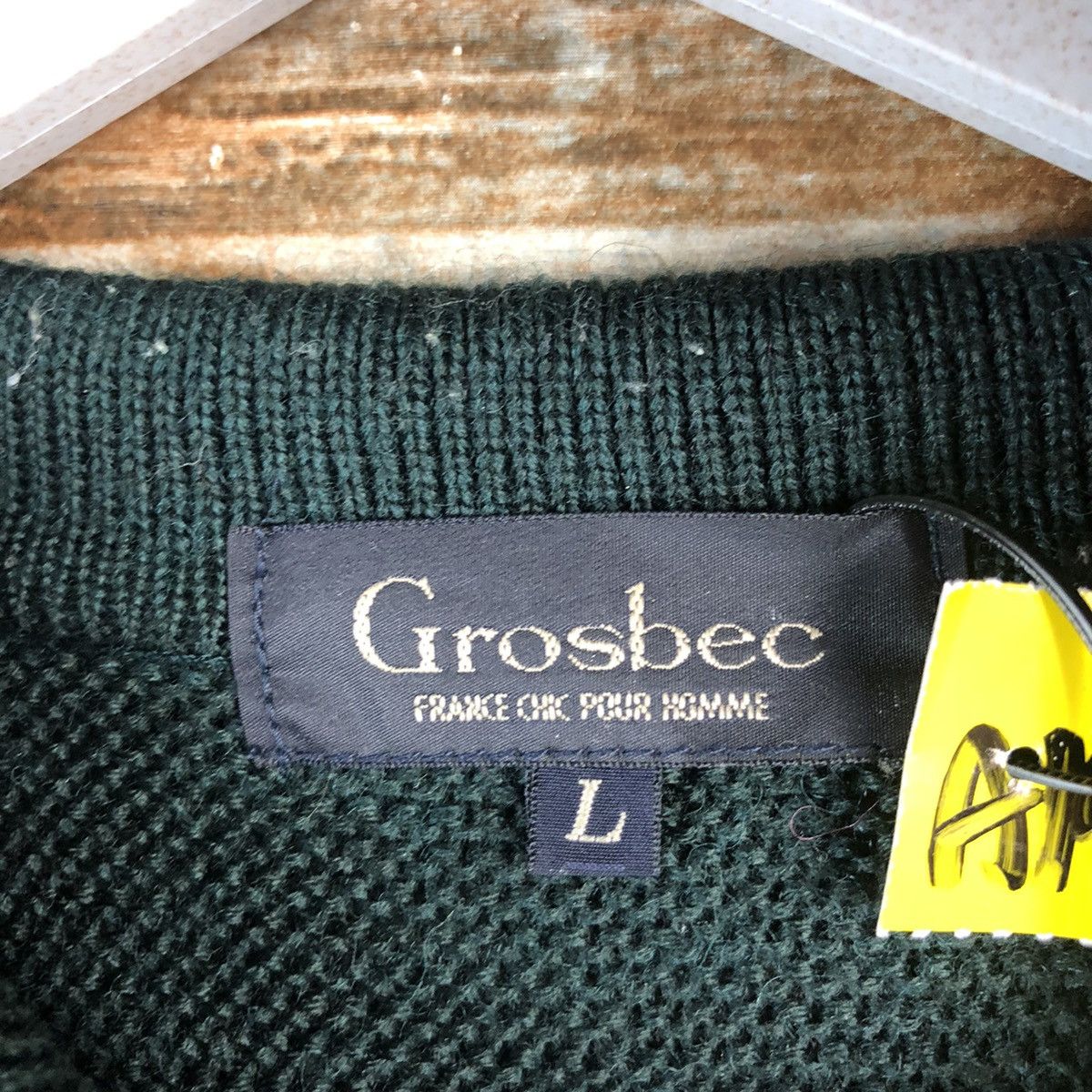 Homespun Knitwear Grosbee Green vintage sweatshirt Knitwear #A1967 Size US L / EU 52-54 / 3 - 11 Thumbnail