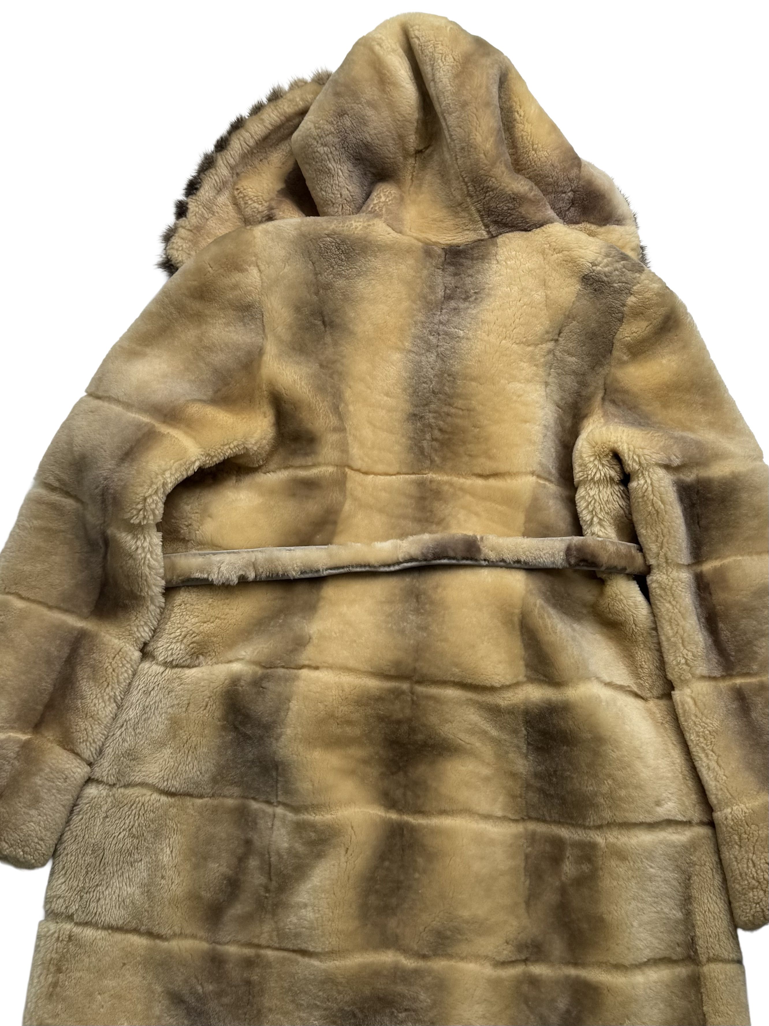 Vintage Vintage Real Sheepskin Hooded Coat Size L / US 10 / IT 46 - 15 Thumbnail