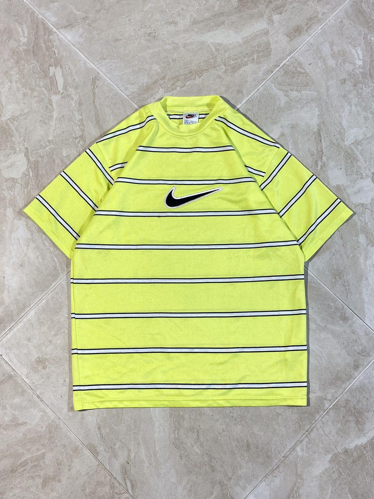 Nike × Vintage Vintage 90s Nike y2k hype deep green swoosh logo t-shirt Size US S / EU 44-46 / 1 - 1 Thumbnail