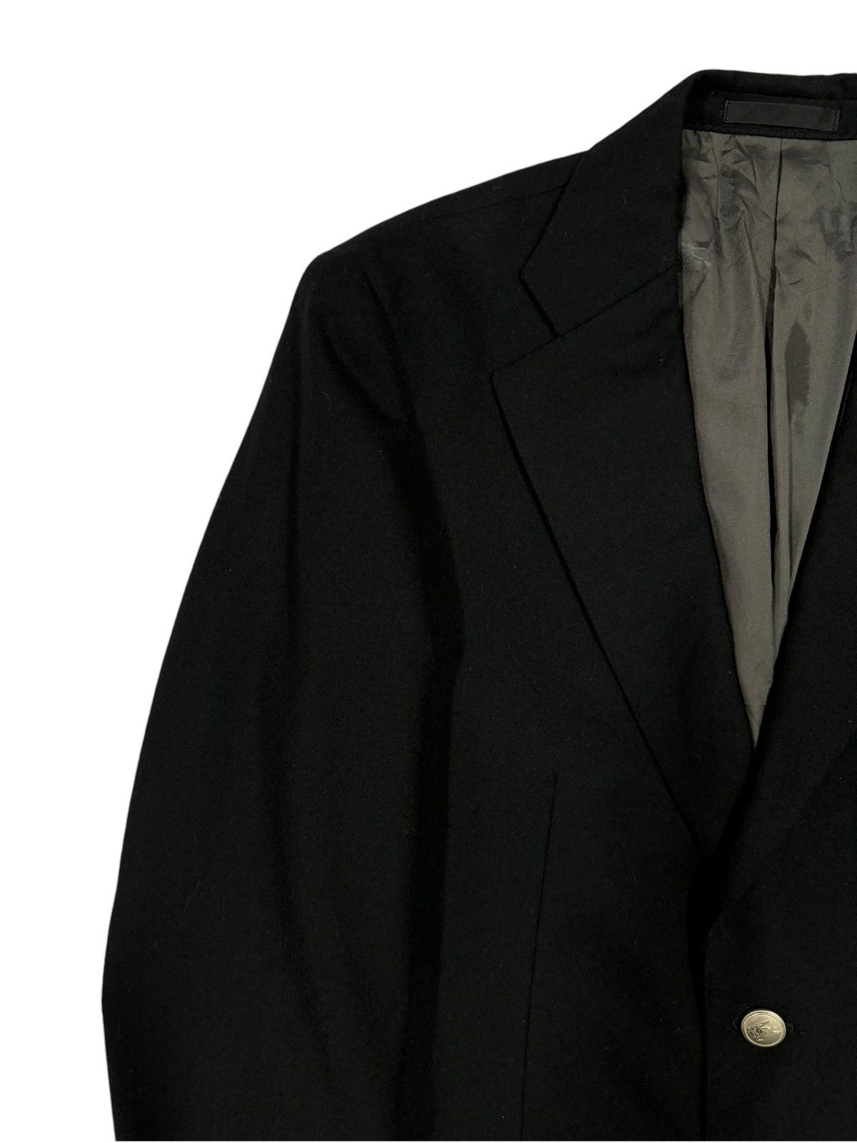 Burberry Burberry London Black Silver Hardware Blazer Coat Size 46R - 6 Thumbnail