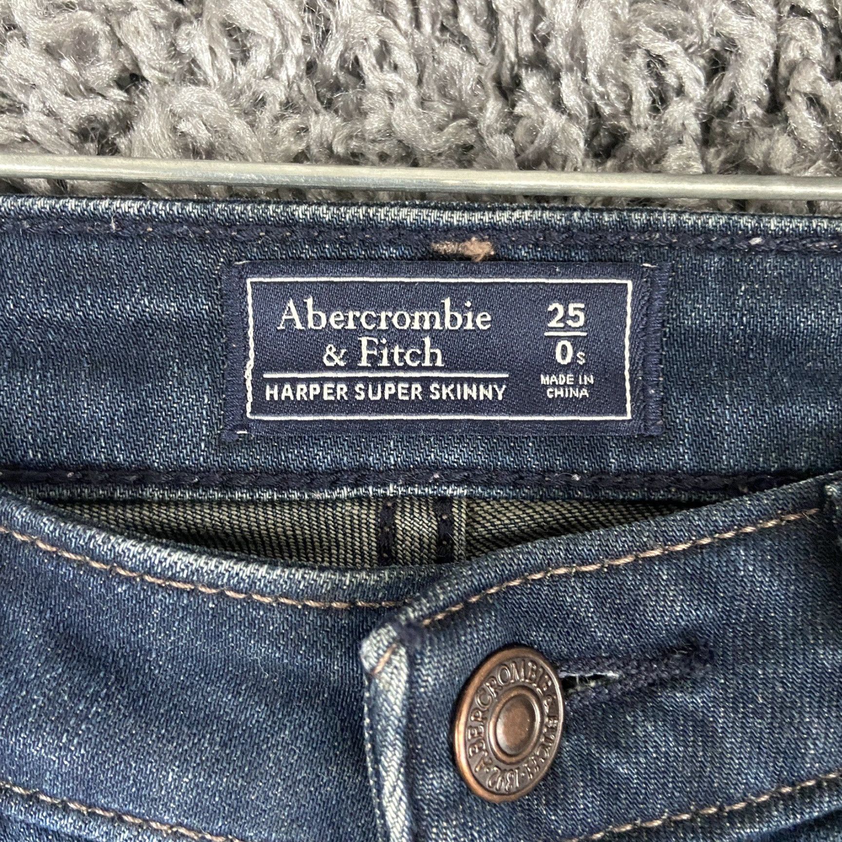 Abercrombie & Fitch Abercrombie & Fitch Harper Super Skinny Women’s 25/0s Blue Jeans Size 25" / US 0 / IT 36 - 5 Thumbnail
