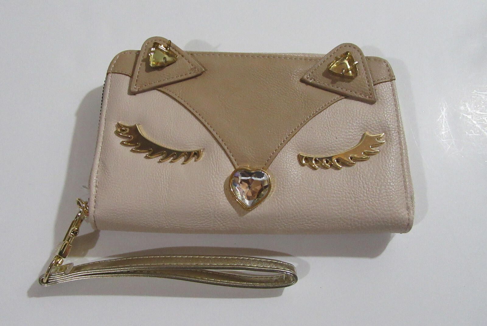 Designer Betsey Johnson Kitsch Kitten Cat Wallet Brown Multi NWT Size ONE SIZE - 1 Thumbnail