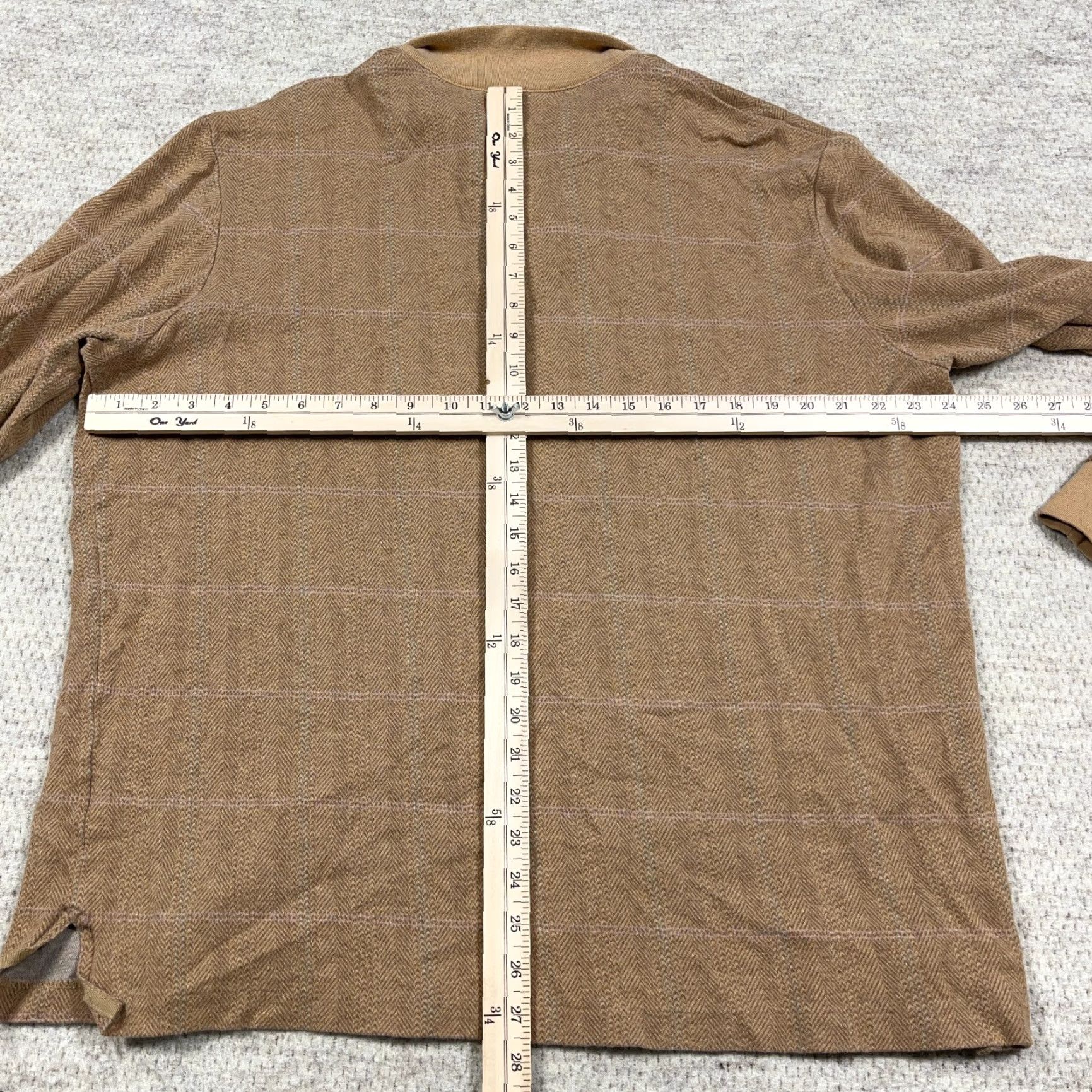 Polo Ralph Lauren Polo Ralph Lauren Men XL Brown Knit Sweater Pullover 1/4 Zip Golf Herringbone Logo Embroidered Classic Preppy Modern Men’s Size US XL / EU 56 / 4 - 5 Thumbnail