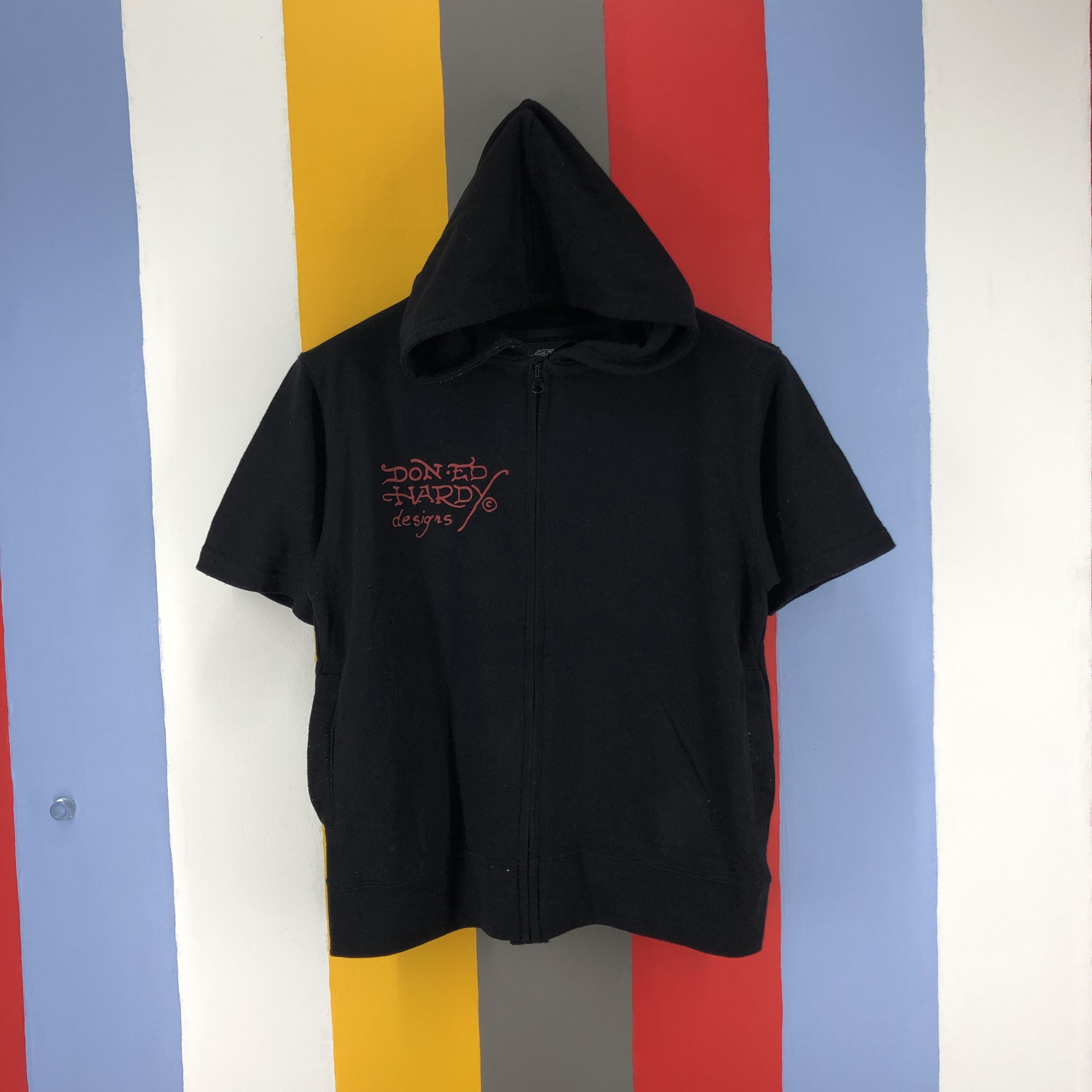 Ed Hardy DON ED HARDY Short Sleeve Hoodie #0830/U Size US S / EU 44-46 / 1 - 3 Thumbnail