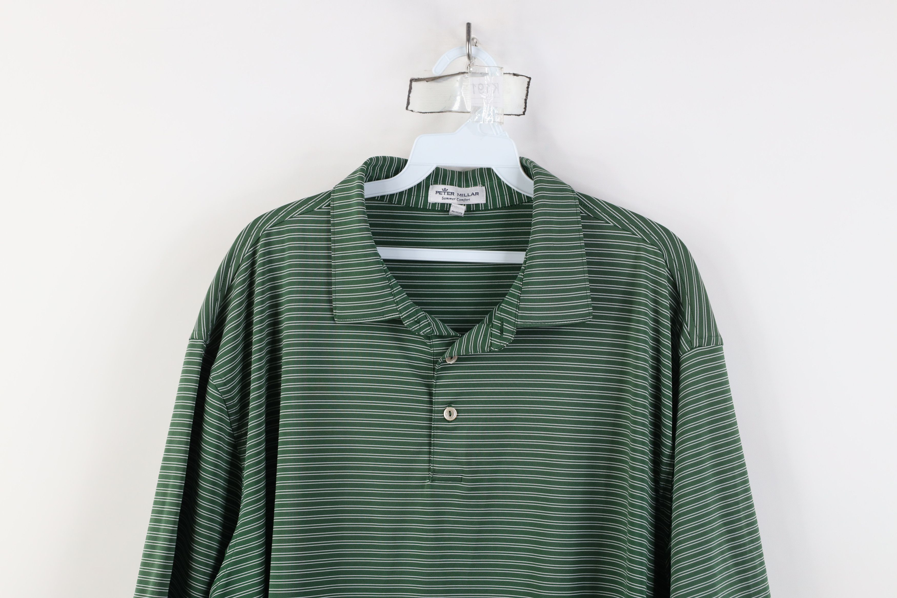 Peter Millar Peter Millar Summer Comfort Knit Golf Polo Shirt Green Size US XXL / EU 58 / 5 - 2 Thumbnail