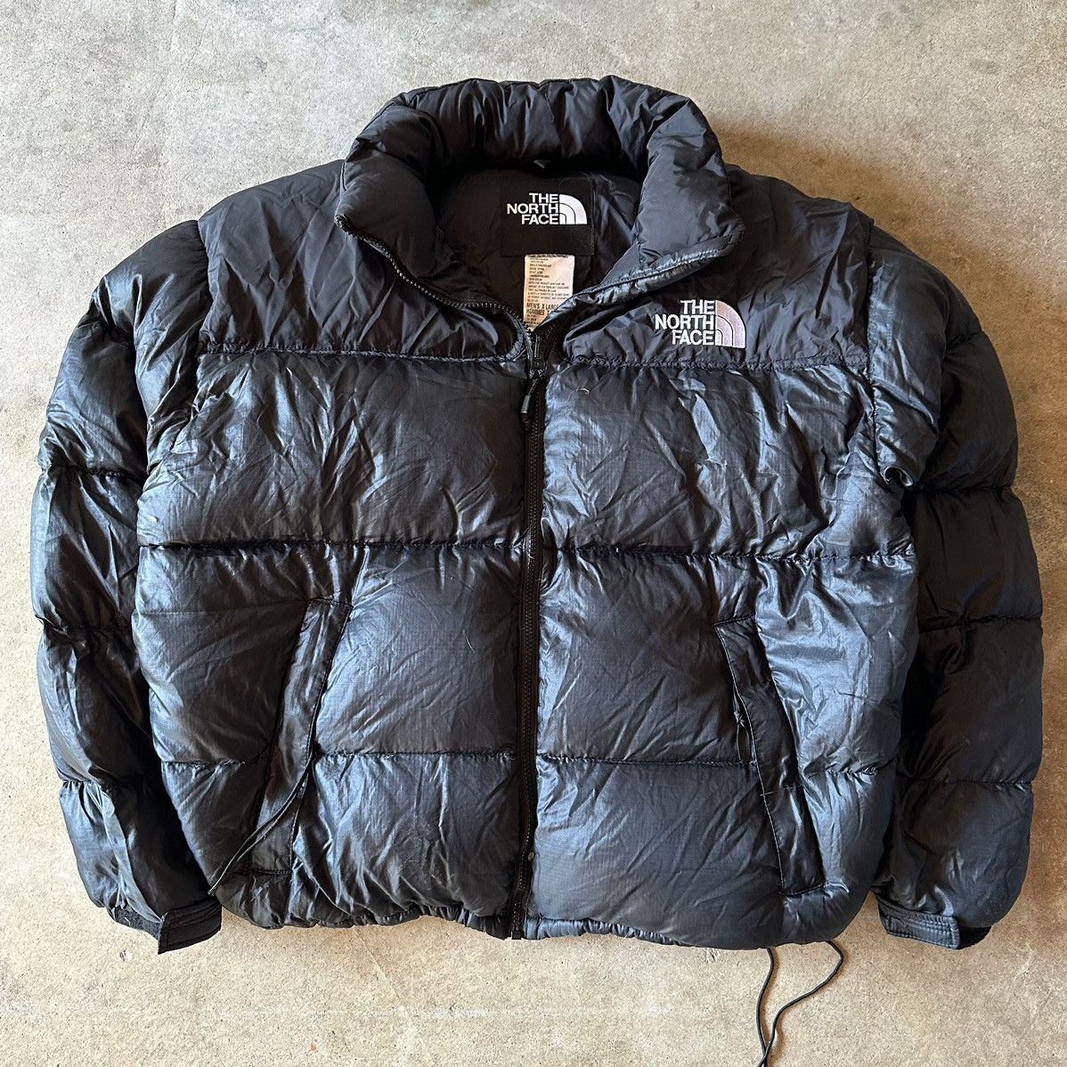 image of Avant Garde x The North Face Vintage The North Face Cropped Boxy Utility Puffer Jacket in Black (Si