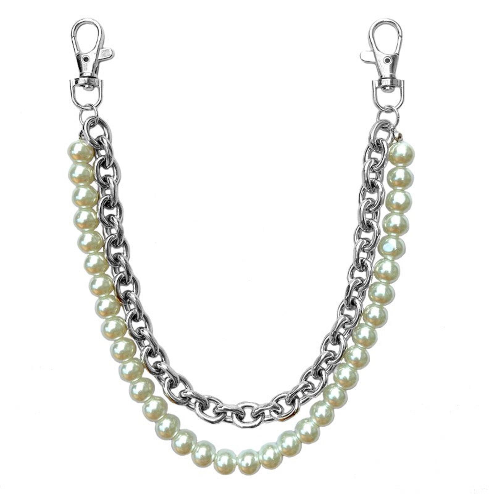 Other Pearl Waist Wallet Chain, Double Layered Pants Chain Size ONE SIZE - 5 Thumbnail