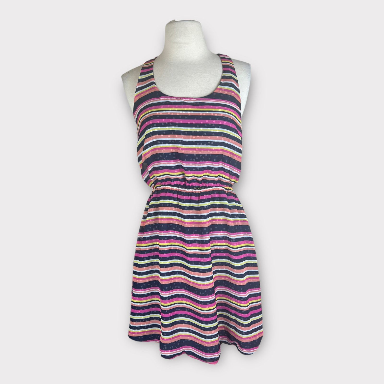Macys Eyeshadow | Striped Polka Dot Sundress | Medium Size M / US 6-8 / IT 42-44 - 11 Thumbnail