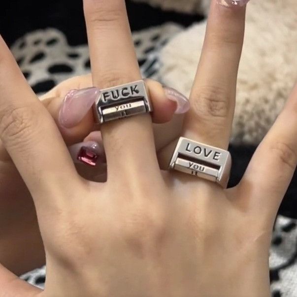 Jewelry Punk Jewelry Rings Open Size Chrome Ring (Size 7-13) Size ONE SIZE - 4 Thumbnail