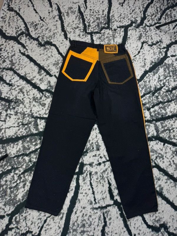 Other Vintage jeans pants Machine black yellow wide 30 34 Size US 30 / EU 46 - 3 Thumbnail