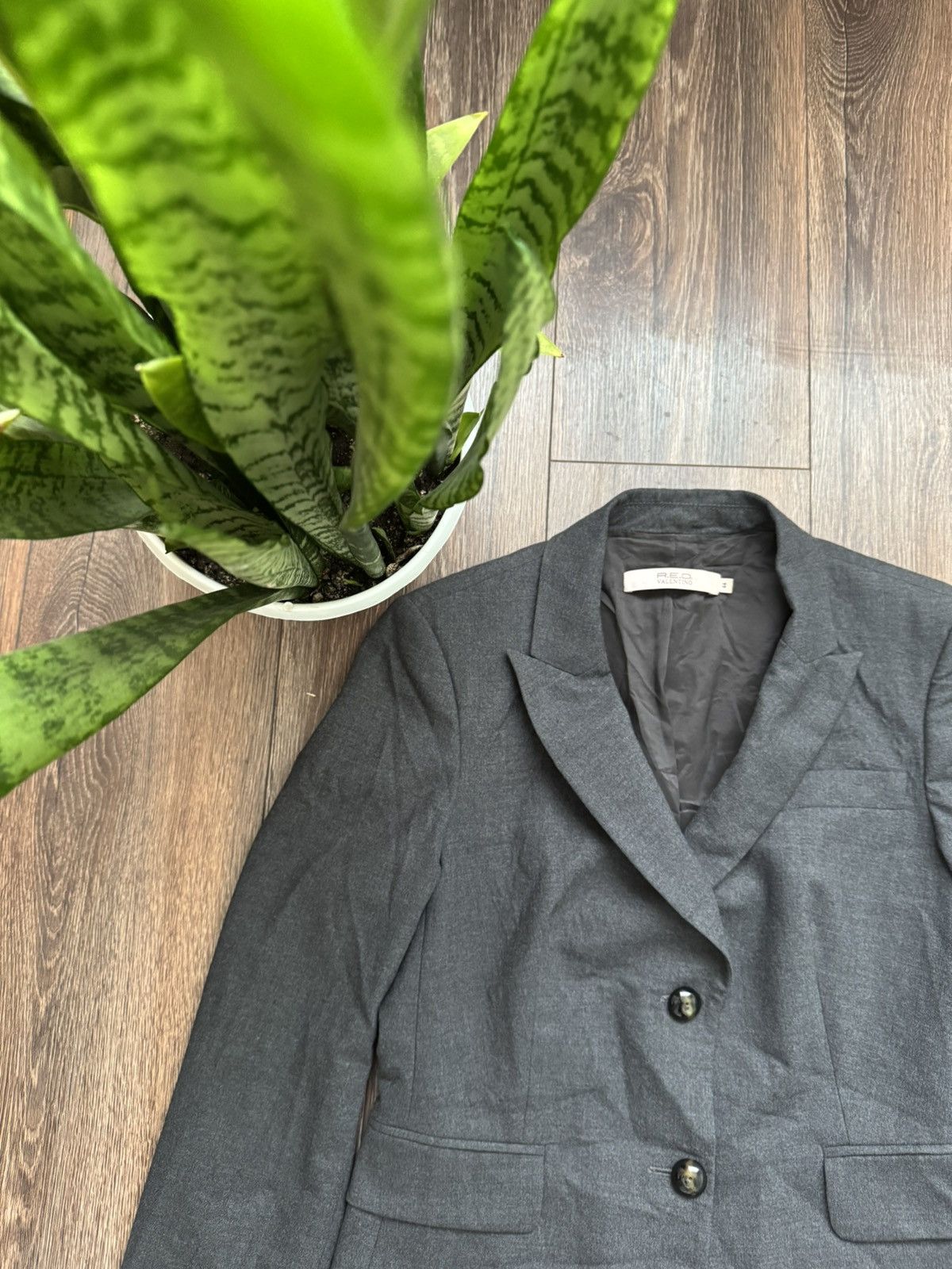 RED Valentino Red Valentino women’s dark grey blazer jacket Size M / US 6-8 / IT 42-44 - 2 Thumbnail