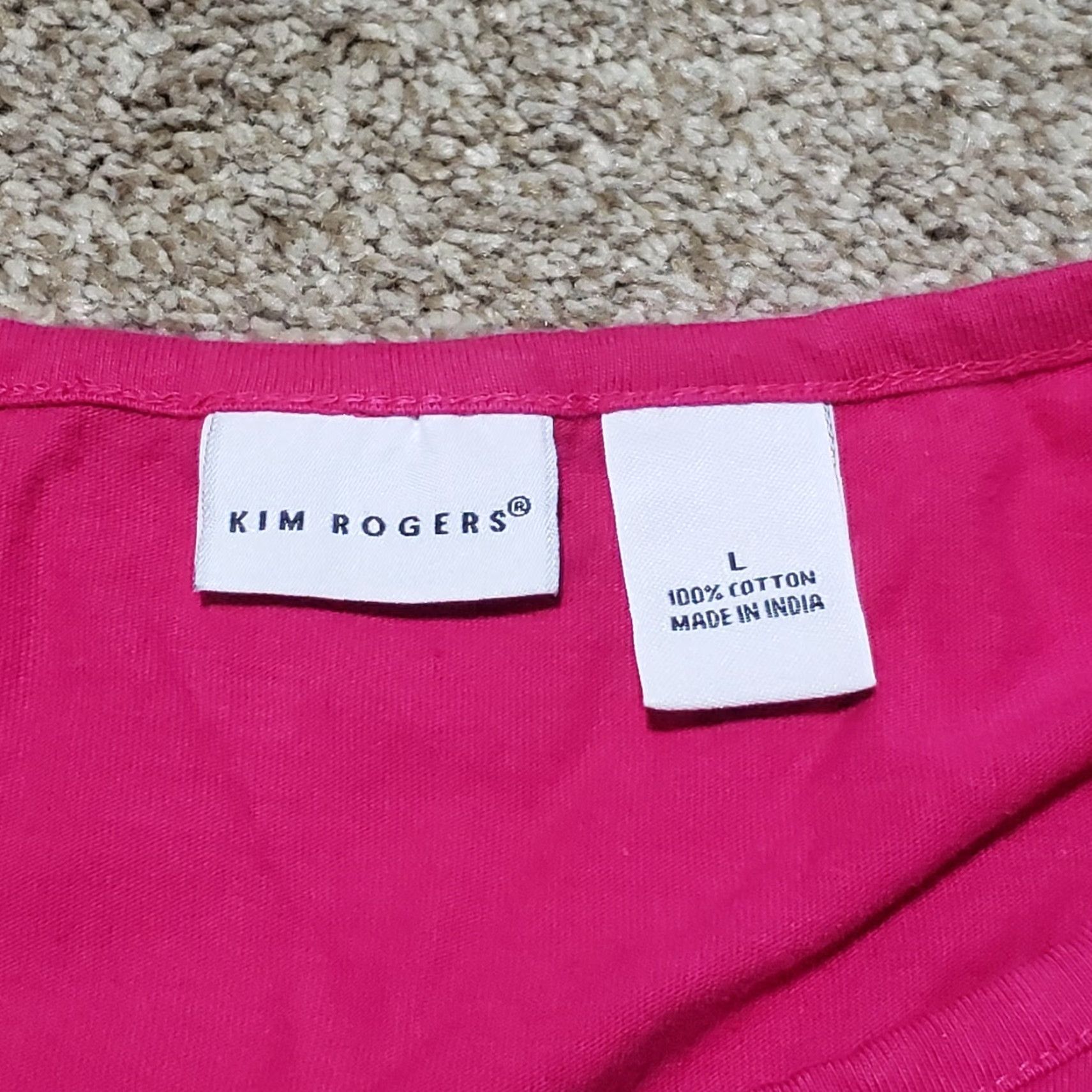 Pinko Kim Rogers Shirt Girls Adult Large Half Sleeve Floral Pink Top 90s? (Note: adjust) Size L / US 10 / IT 46 - 3 Thumbnail