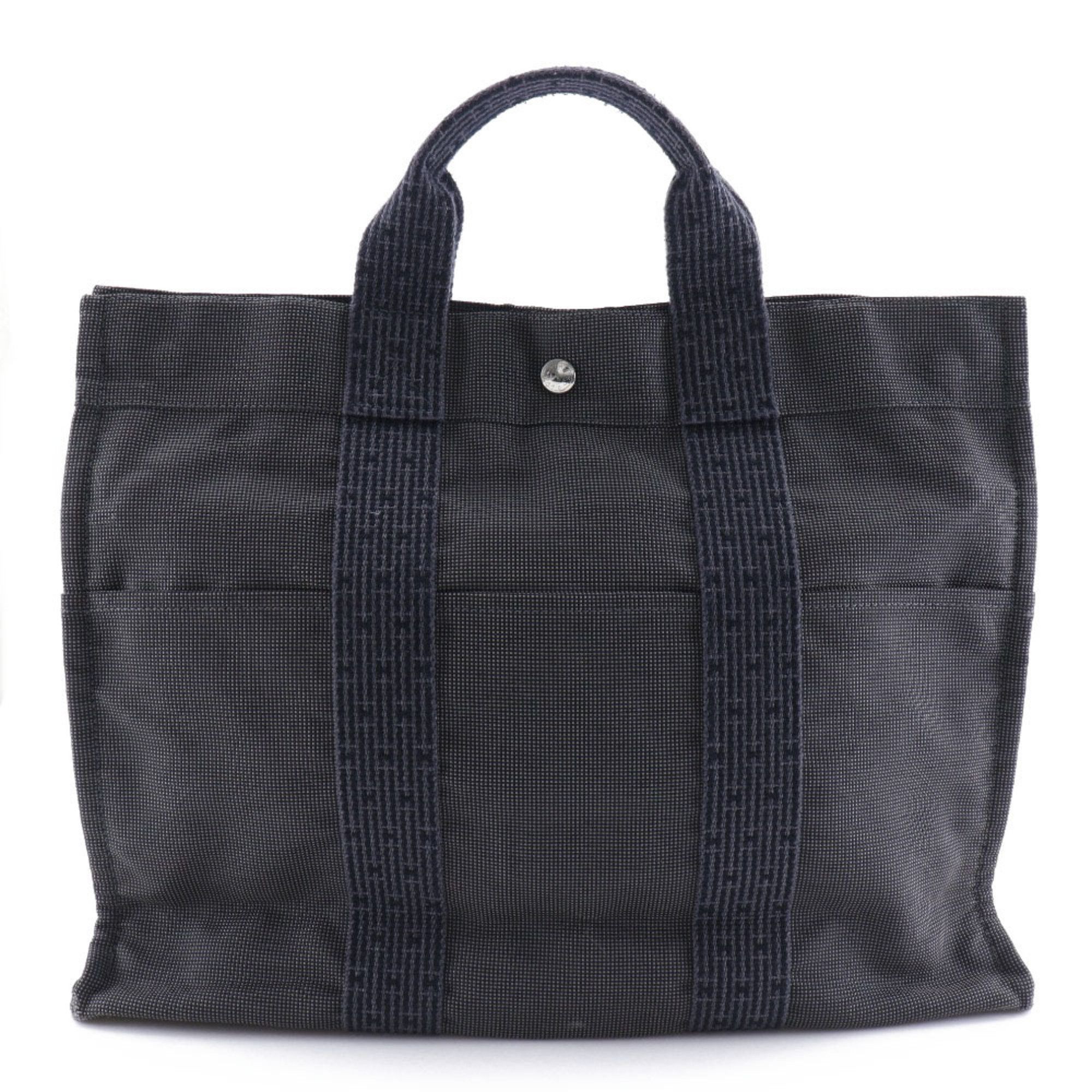 Hermes Hermes Airline Tote MM Handbag Nylon Canvas Grey Herline ToteMM Unisex Size ONE SIZE - 1 Thumbnail