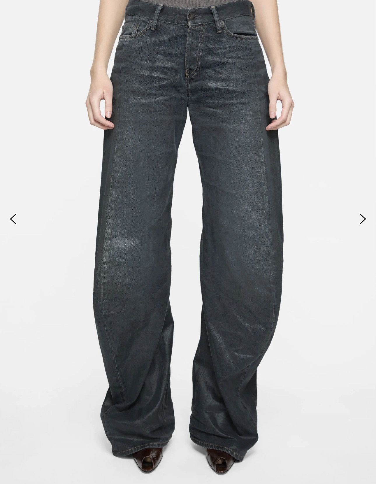 Acne Studios Acne Studios 2006F Coated Glossy Black Jeans 27 Size 27" / US 4 / IT 40 - 9 Thumbnail