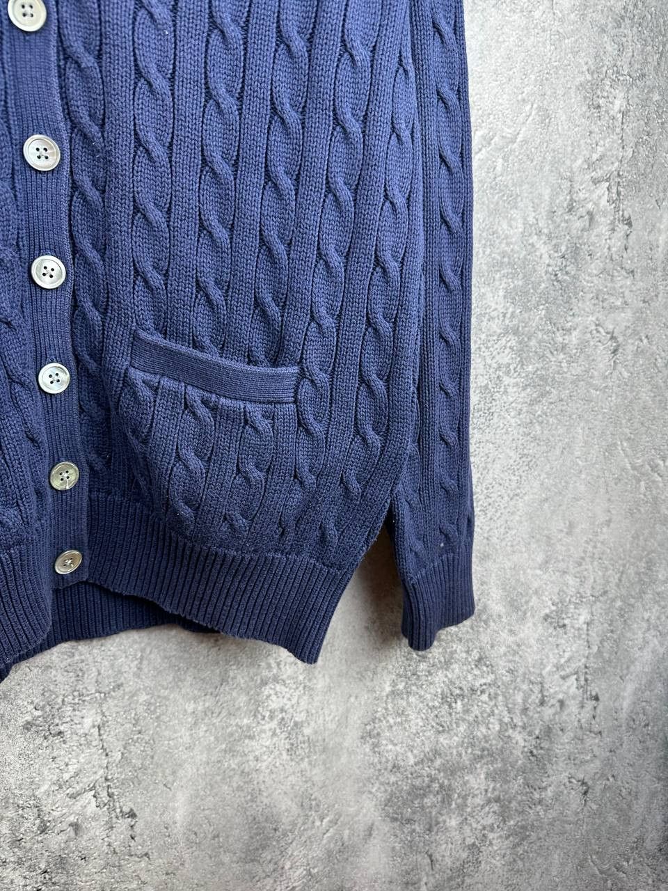 Ralph Lauren Sport Ralph Lauren Sport Vintage Cable Knit Cardigan Navy Sweater Size US L / EU 52-54 / 3 - 8 Thumbnail