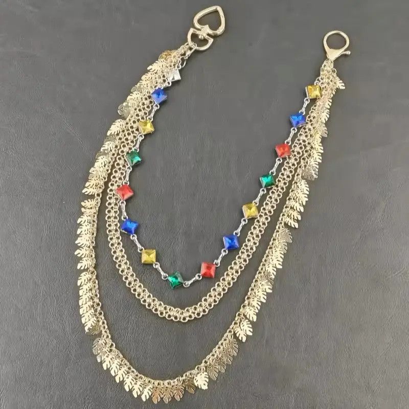 Jewelry Colorful Agate Stone Tassel Waist Chain Pant Accessories Size ONE SIZE - 3 Thumbnail