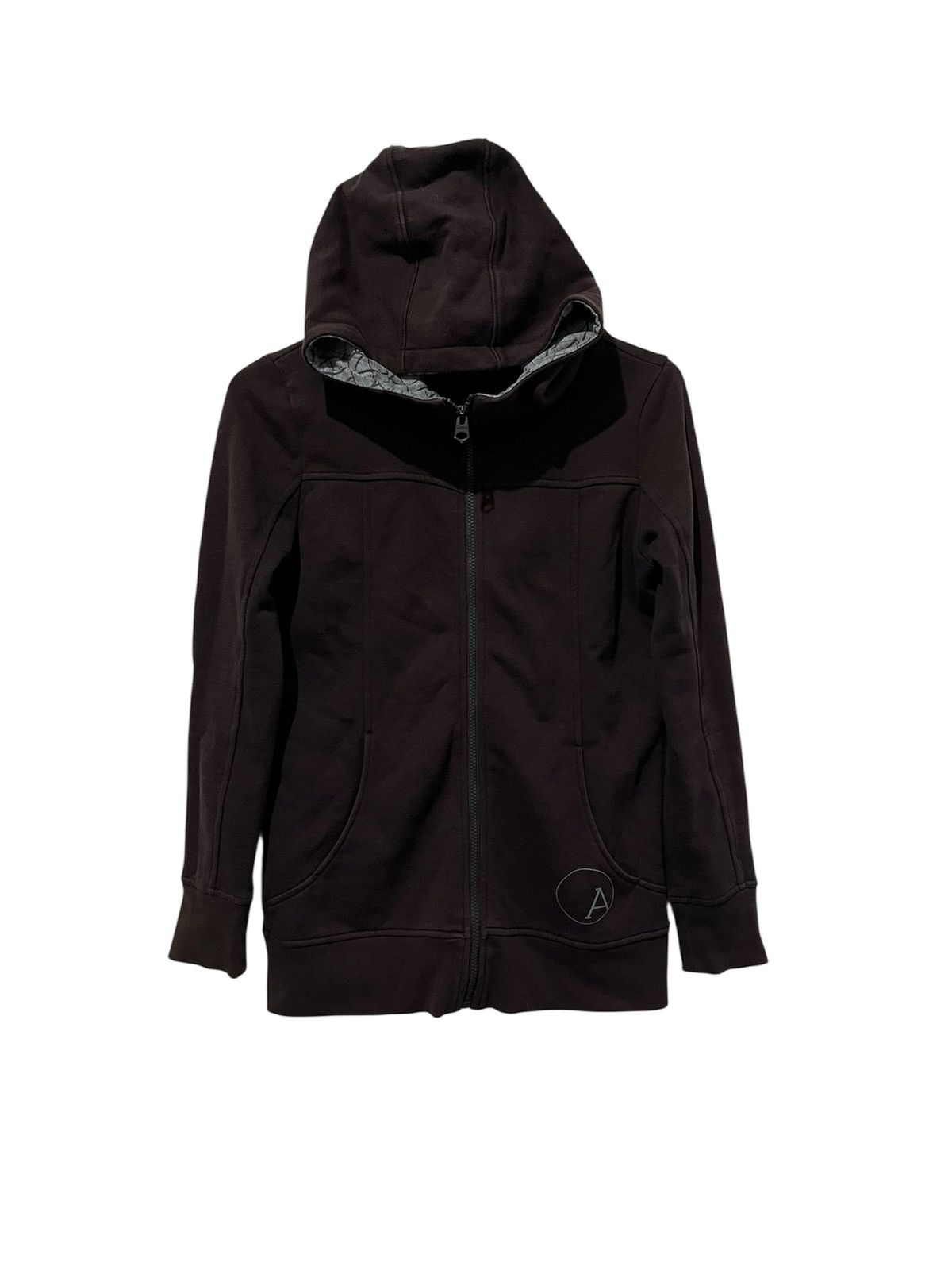 20471120 ANDEW Zip-Up Hoodie Dark Brown Maze Print Hood Lining Size US M / EU 48-50 / 2 - 3 Thumbnail