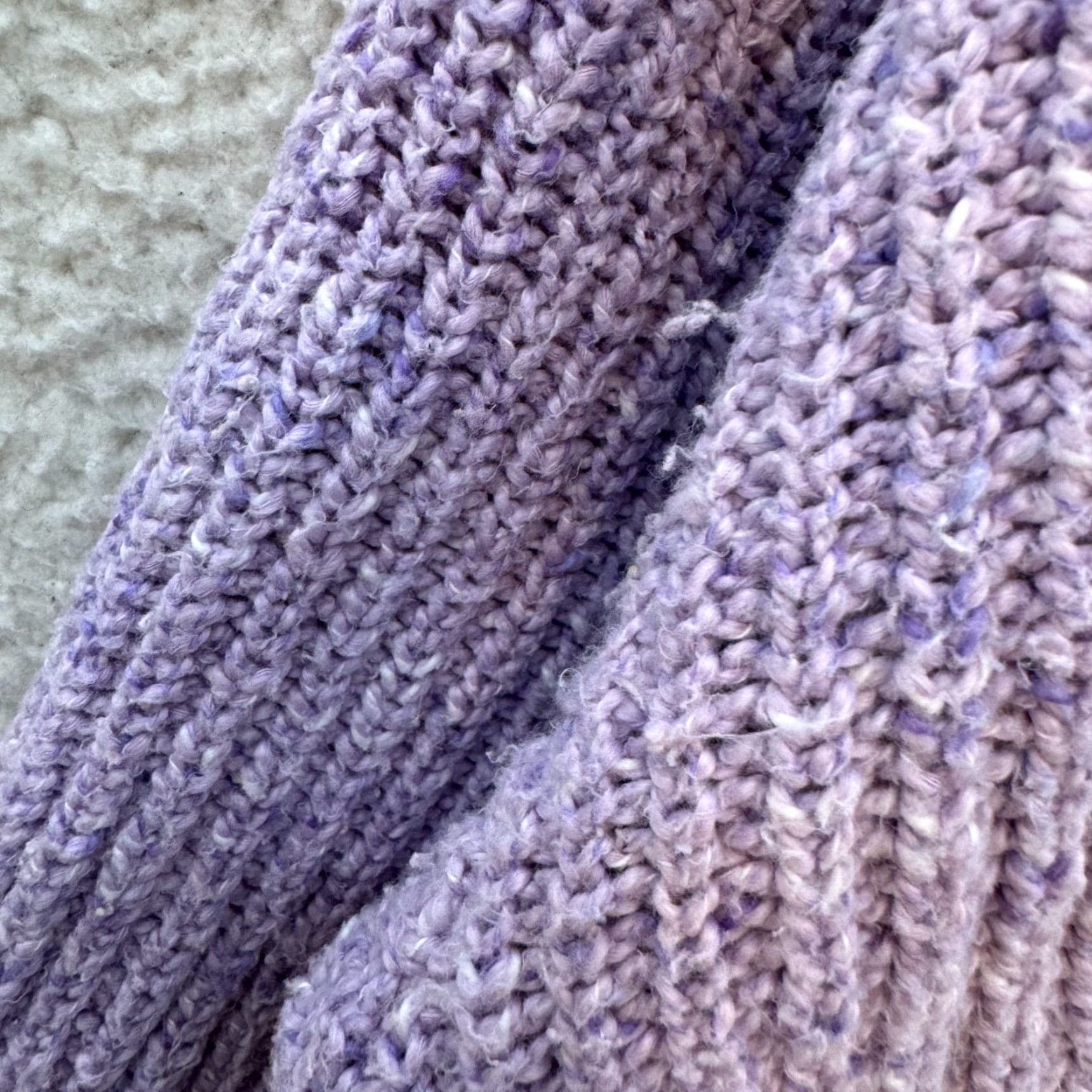 Vintage Aerie Offline 1/4 Zip Sweater Small Purple Chunky Knit Oversized Balloon Sleeve Mens? Womens? Size S / US 4 / IT 40 - 6 Thumbnail