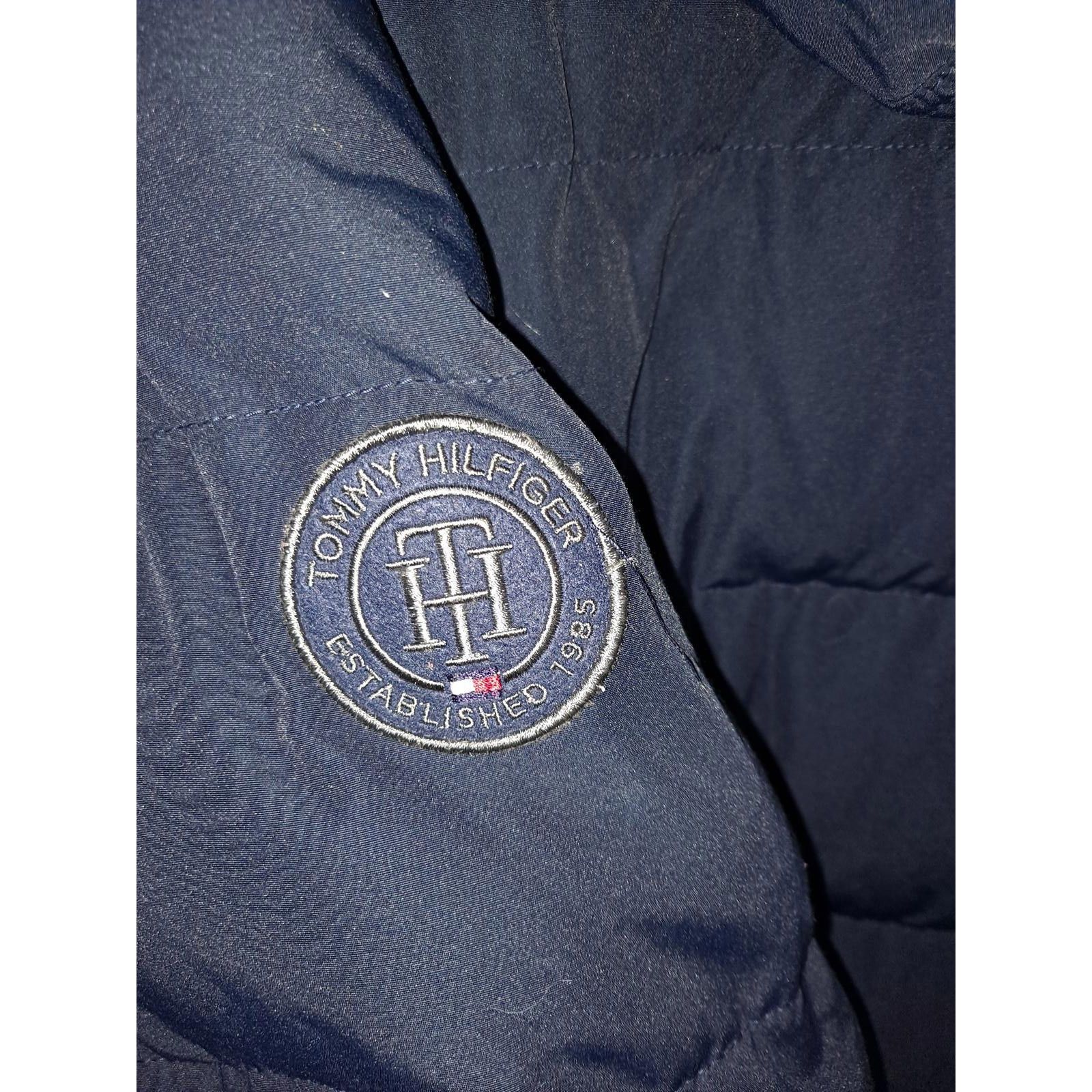 Tommy Hilfiger Tommy Hilfiger Blue Long Puffer Coat with Faux Fur Hood Size Size US XL / EU 56 / 4 - 8 Thumbnail