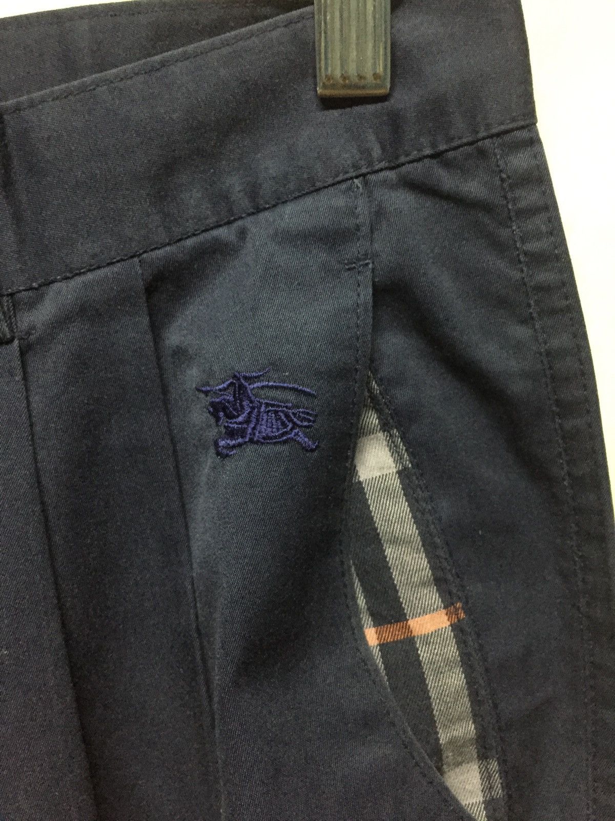 Burberry × Vintage Vintage Burberrys Wide Leg Navy Trousers Size US 33 - 6 Thumbnail