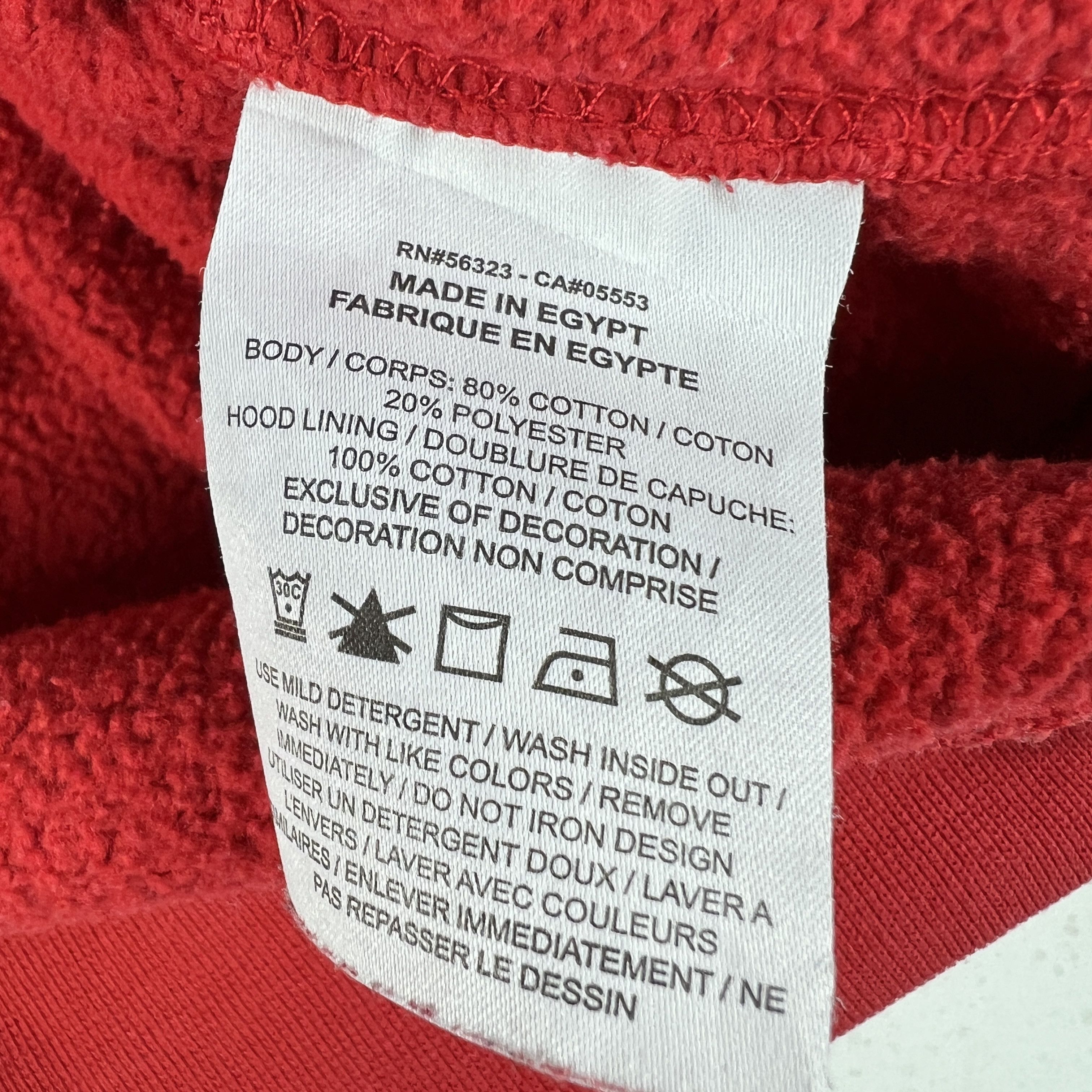 Nike Nike Sweatshirt Red Faded Check Chest Swoosh Logo Hoodie Size US L / EU 52-54 / 3 - 12 Thumbnail