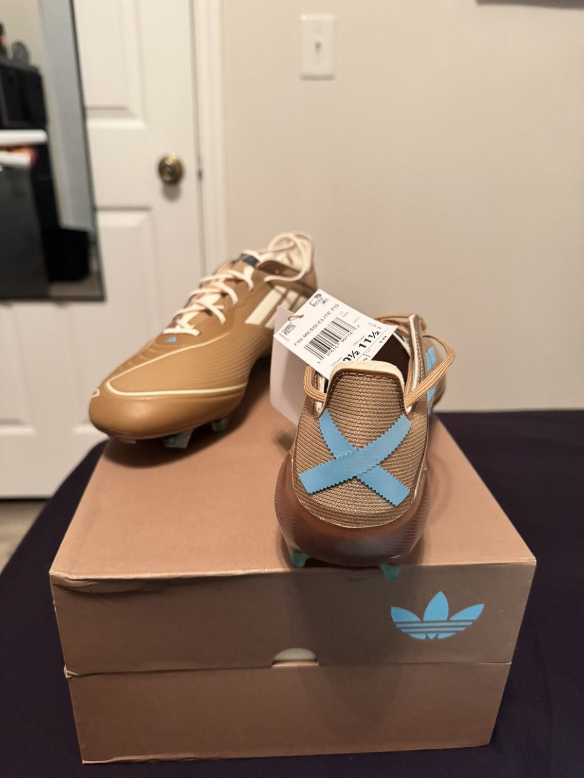 Other Adidas F50 Messi Elite FG Bad Bunny Football Cleats Brown Size US 10.5 / EU 43-44 - 2 Thumbnail