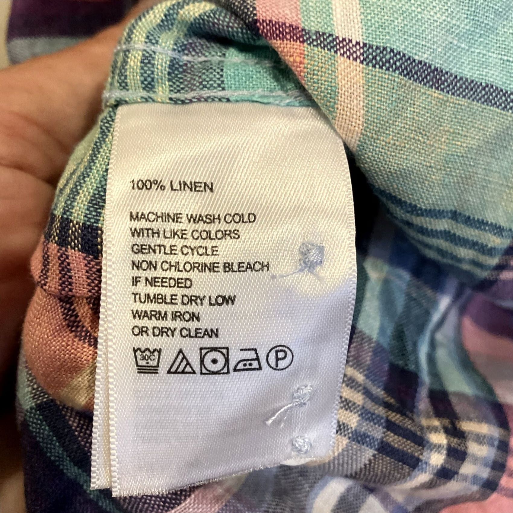 Tommy Bahama Tommy Bahama - 100% Linen - Pastel Plaid - Long Sleeve Button Down Shirt - Large - Multicolor - Button-Up - Men - Casual Beach/Pool/Sun Size US L / EU 52-54 / 3 - 4 Thumbnail