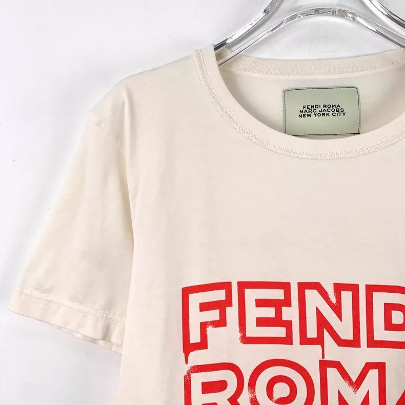 Fendi Fendi Cotton TShirt with Logo Print Size M / US 6-8 / IT 42-44 - 3 Thumbnail