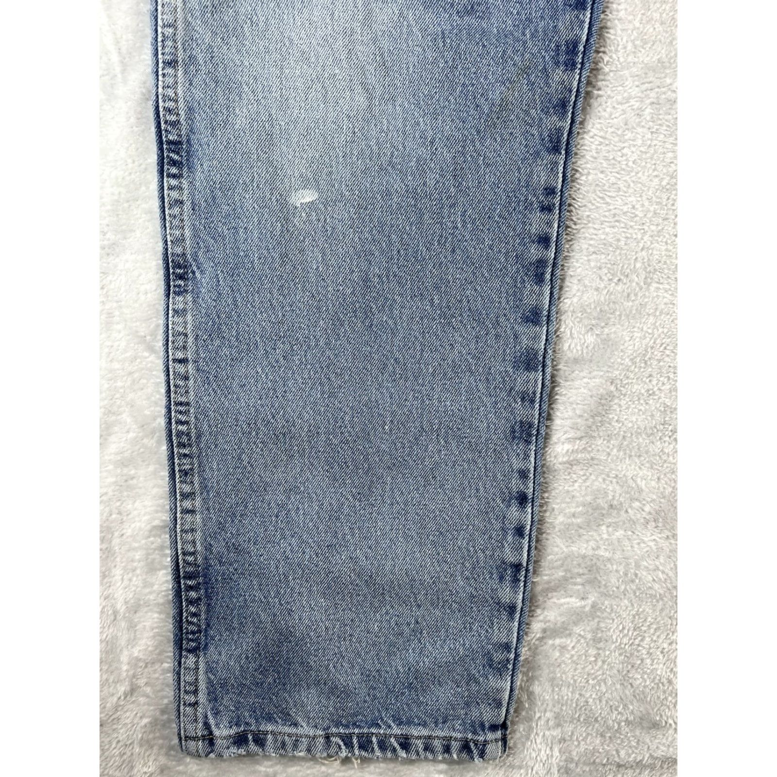 Wrangler VINTAGE Wrangler Jeans Mens 38x30 Blue Denim Straight 5-Pocket Regular Waist 38 Inseam 30 Reg Fit Medium Wash Cowboy Branding Mens Size US 38 / EU 54 - 5 Thumbnail