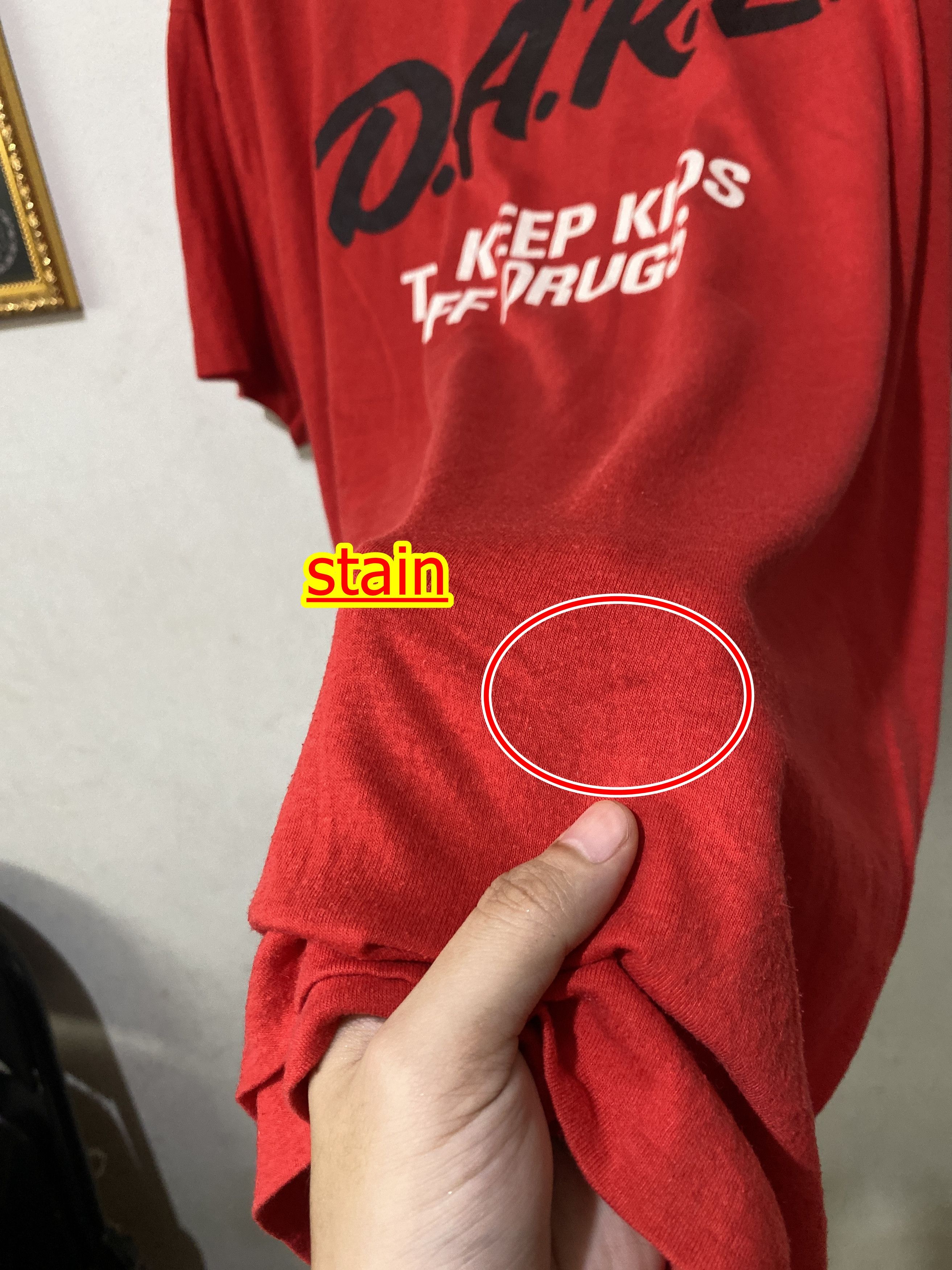 D.A.R.E × Vintage Vintage 80s DARE To Keep Kids Off Drugs Red Tee Size US XL / EU 56 / 4 - 7 Thumbnail