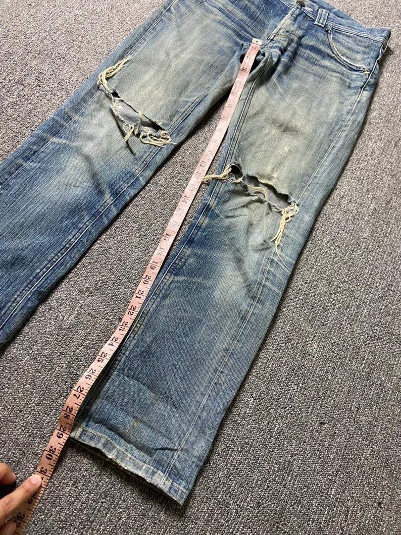 Lee Lee Riders Distressed Denim Ripped Jeans (184) Size US 32 / EU 48 - 8 Thumbnail