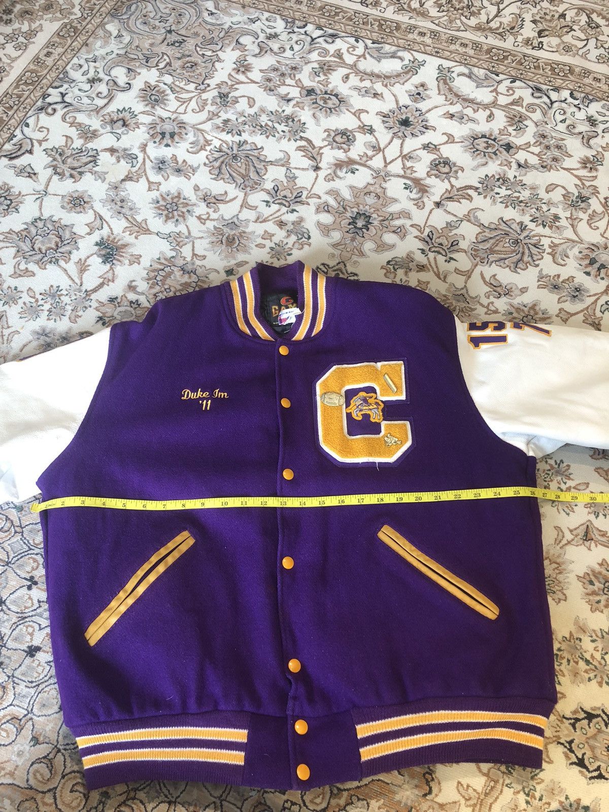 Vintage VINTAGE LANCASTER CATHOLIC WRESTLING FOOTBALL VARSITY JACKET Size US L / EU 52-54 / 3 - 12 Thumbnail
