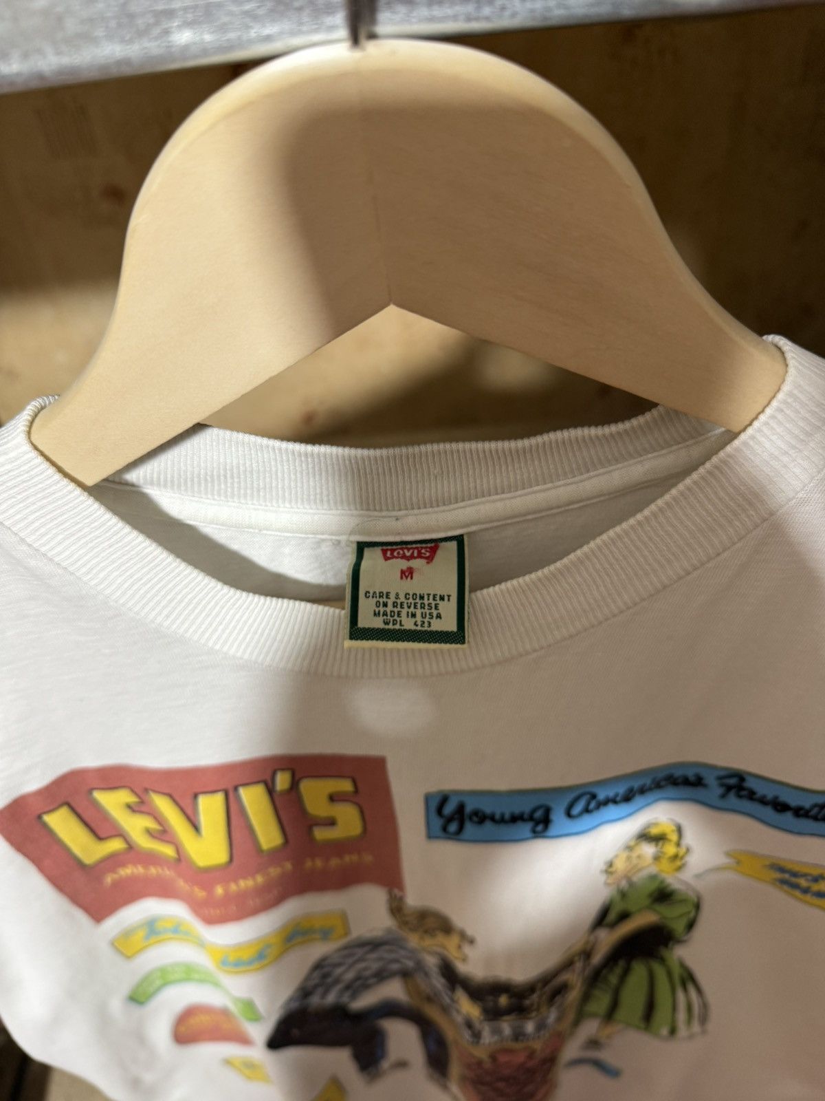 Levi's × Vintage Vintage Very Rare 90s Levi’s Young American Favorite T-shirt Size US S / EU 44-46 / 1 - 4 Thumbnail