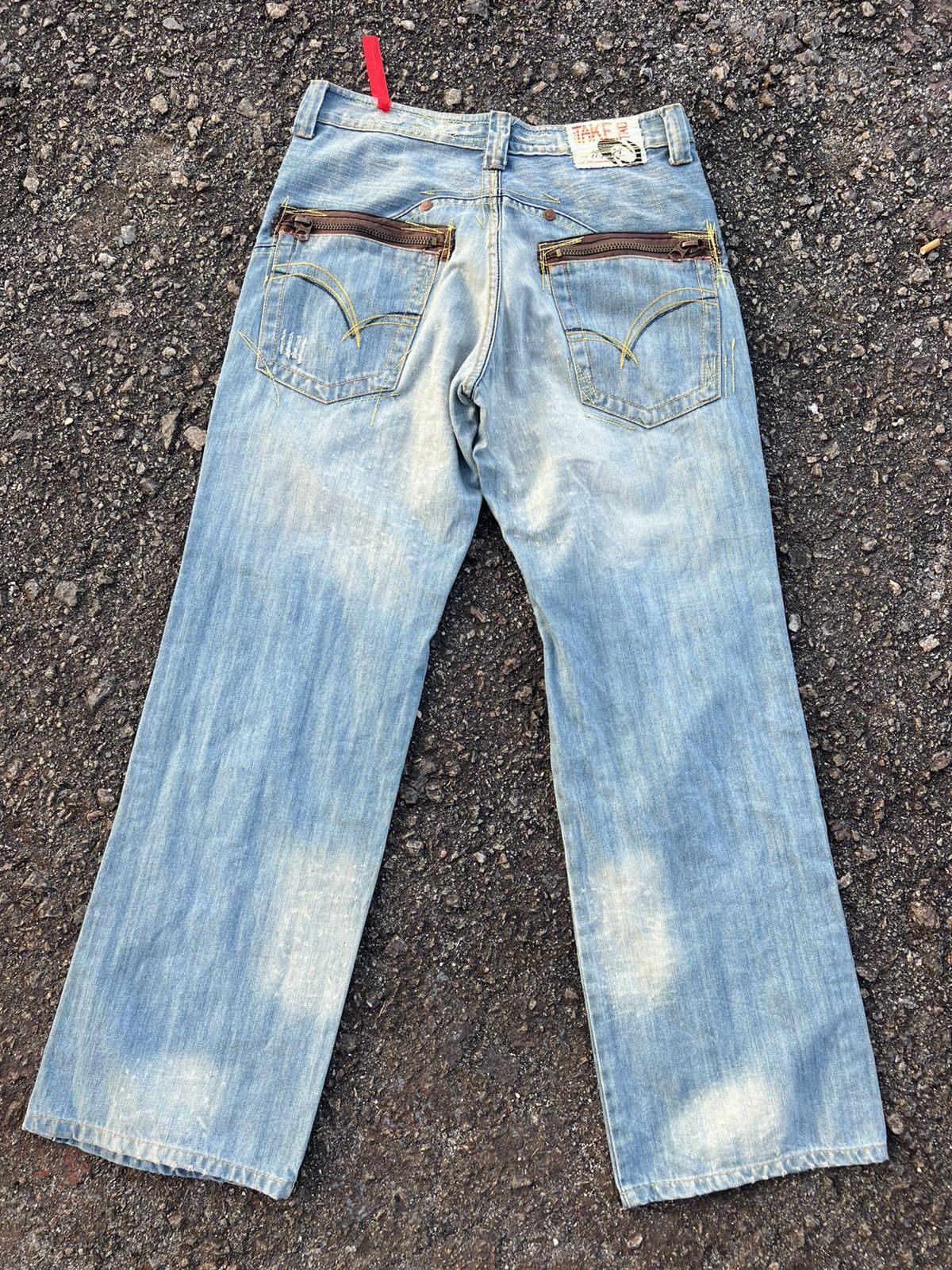 Japanese Brand Take Two Distressed Denim Size US 32 / EU 48 - 13 Thumbnail