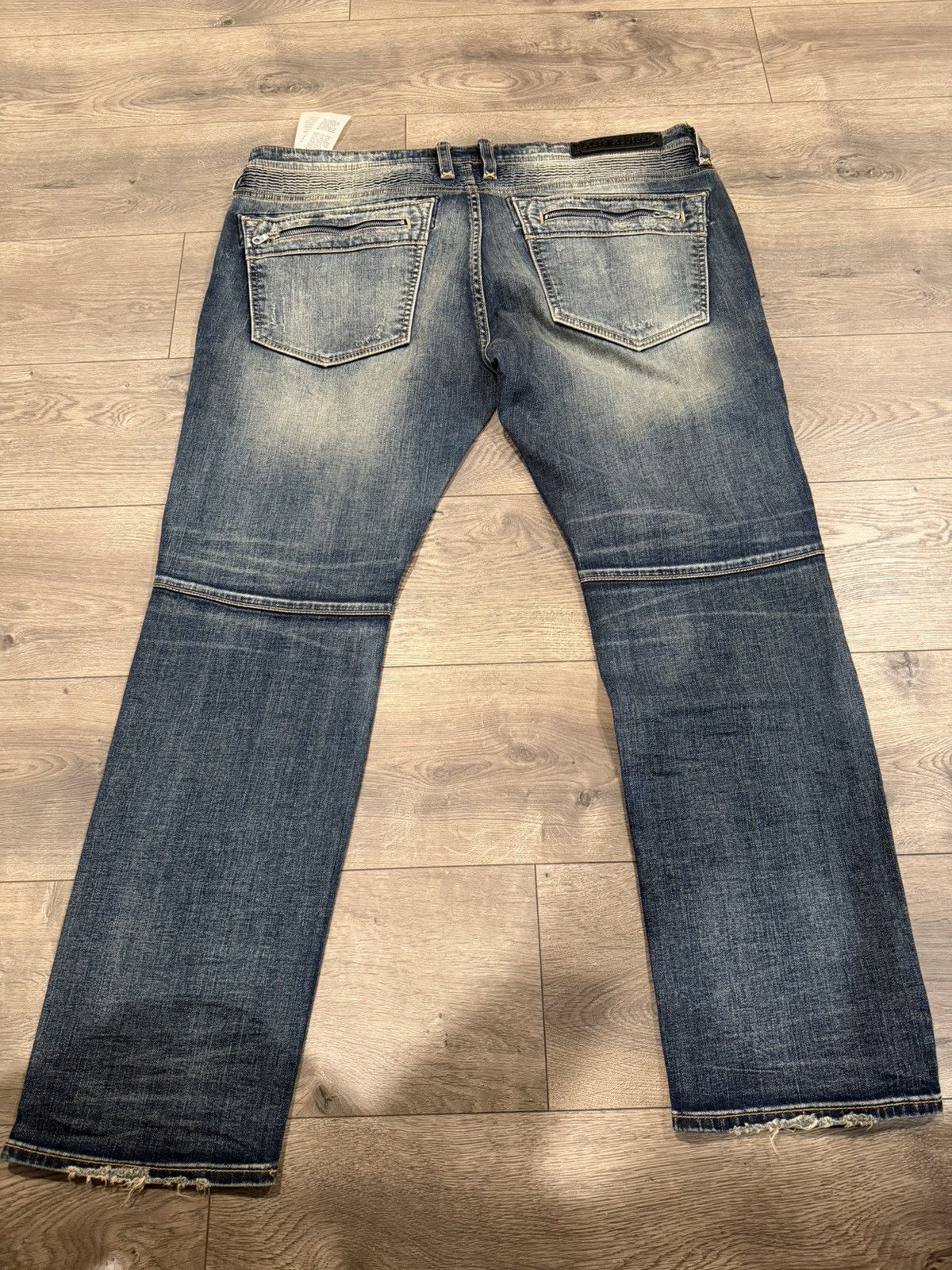 Rock Revival Rock Revival Moto Jezek Blue Jeans Biker Mens Sz 42 Size US 42 / EU 58 - 3 Thumbnail