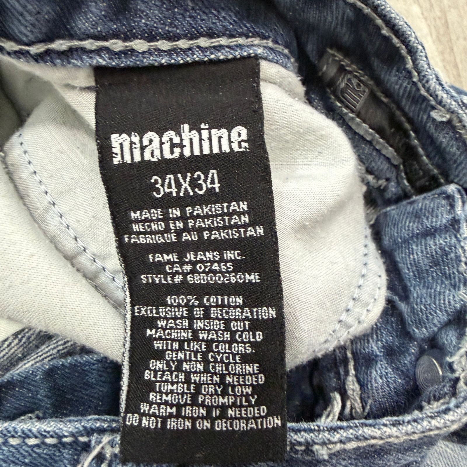 Vintage Vintage Machine Embroidered Jeans Mens 34x34 Blue Faded Size US 34 / EU 50 - 7 Thumbnail