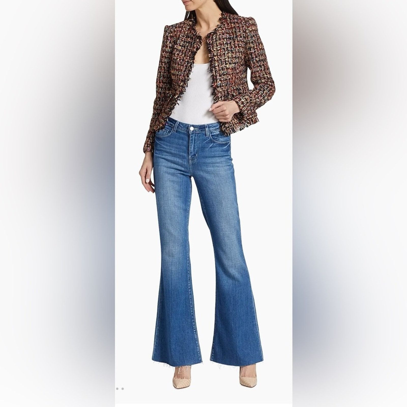 L'AGENCE NEW L'AGENCE $299 Sera Blue Flare Jeans size 25 Size 25" / US 0 / IT 36 - 1 Thumbnail