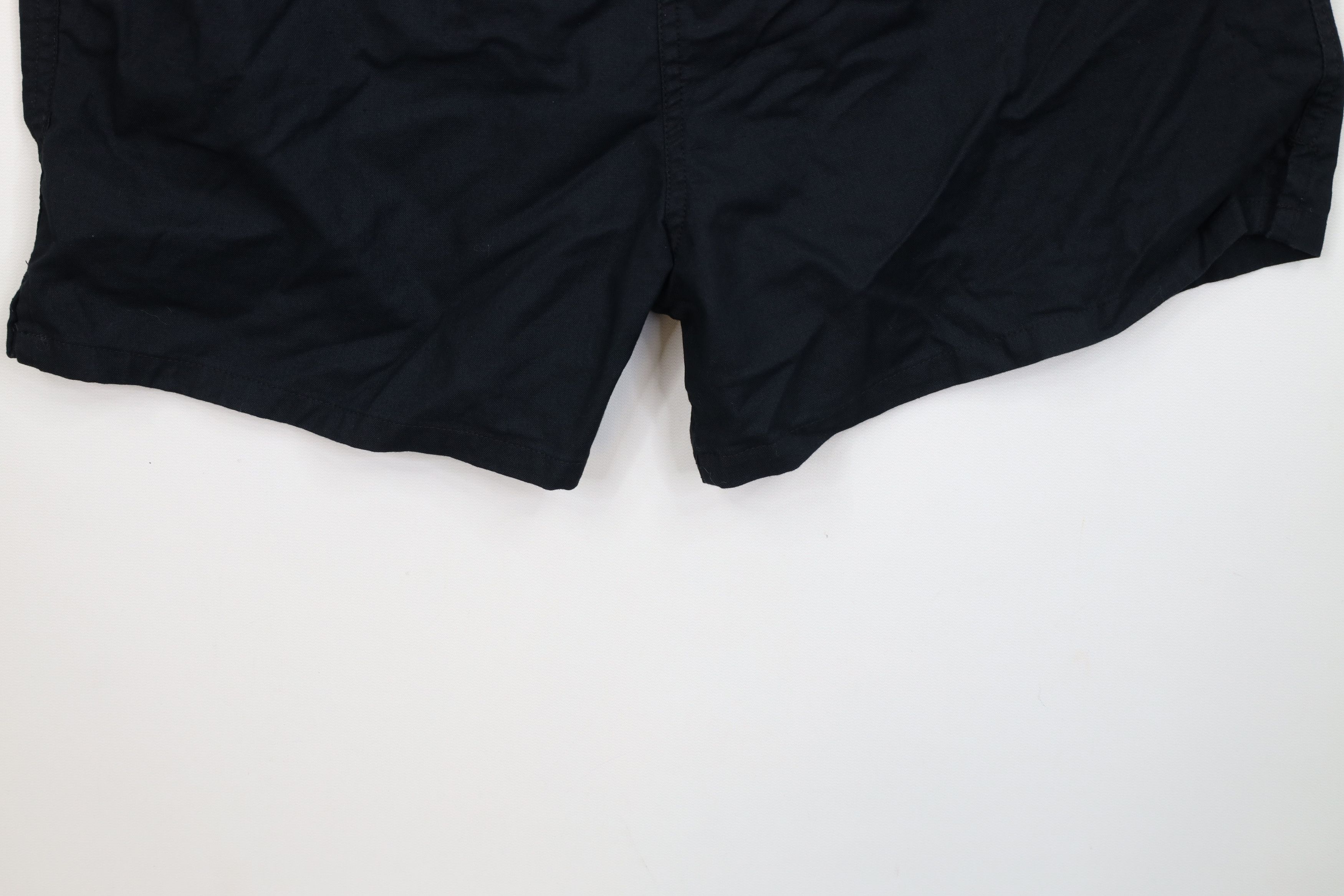 Vintage Vintage 90s Streetwear Above Knee Lined Shorts Black Cotton Size US 32 / EU 48 - 4 Thumbnail