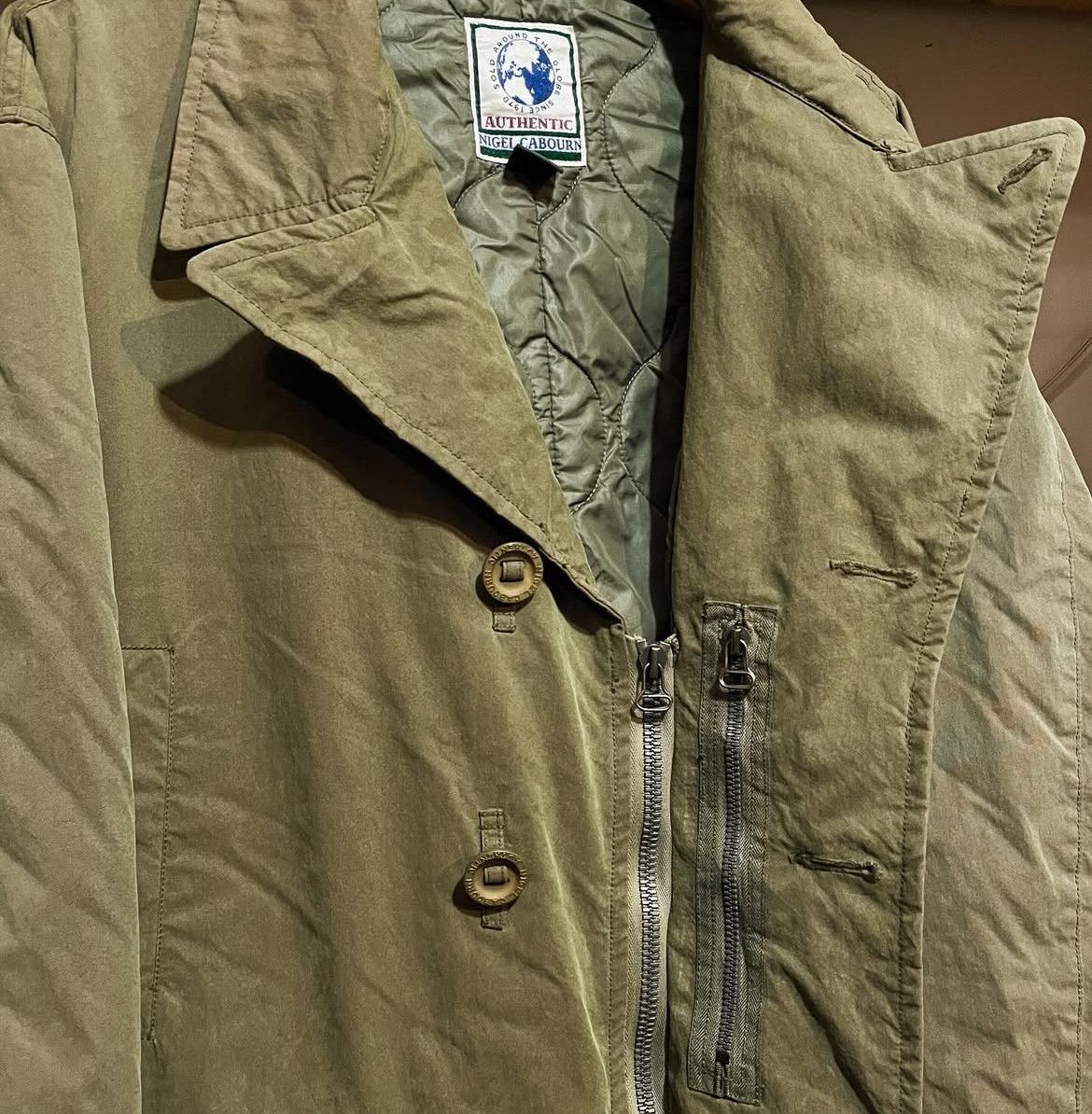 Nigel Cabourn Vintage 90s Nigel Cabourn 1943 Us Army Mackinaw Coat Size US XL / EU 56 / 4 - 8 Thumbnail