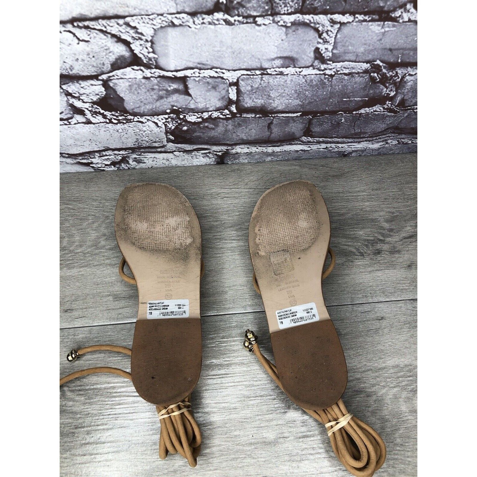 Other SCHUTZ Magdalena Nude Caramel Nubuck Boho Ankle Lace Sandals Size US 7 / IT 37 - 14 Thumbnail