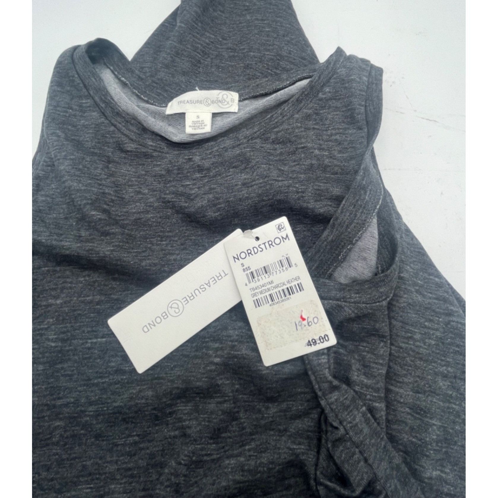 Treasure & Bond Treasure & Bond Ruched Side Sleeveless Dress Medium Charcoal Size XS / US 0-2 / IT 36-38 - 8 Thumbnail