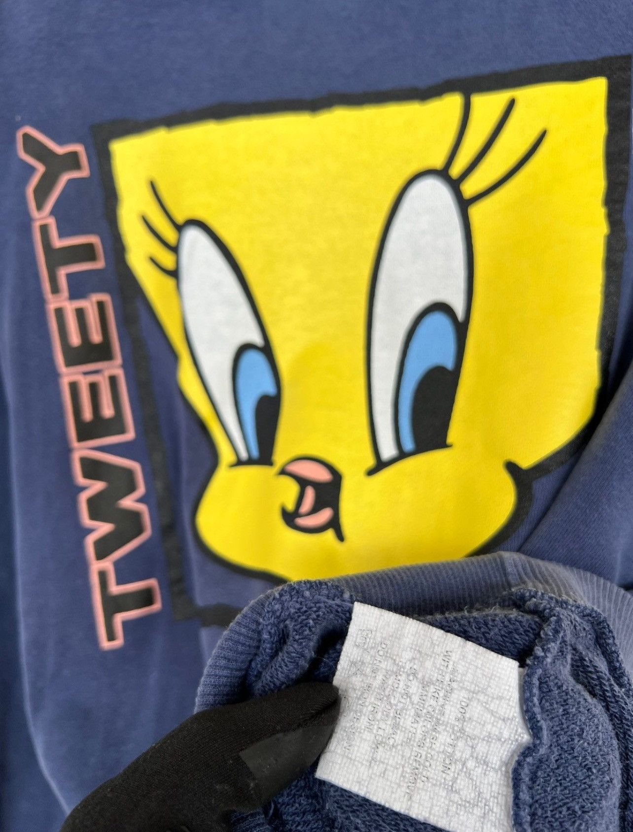 Cartoon Network × Disney × Vintage Vintage 90s Warner Bros Tweety Baggy Boxy Hoodie Size M / US 6-8 / IT 42-44 - 6 Thumbnail