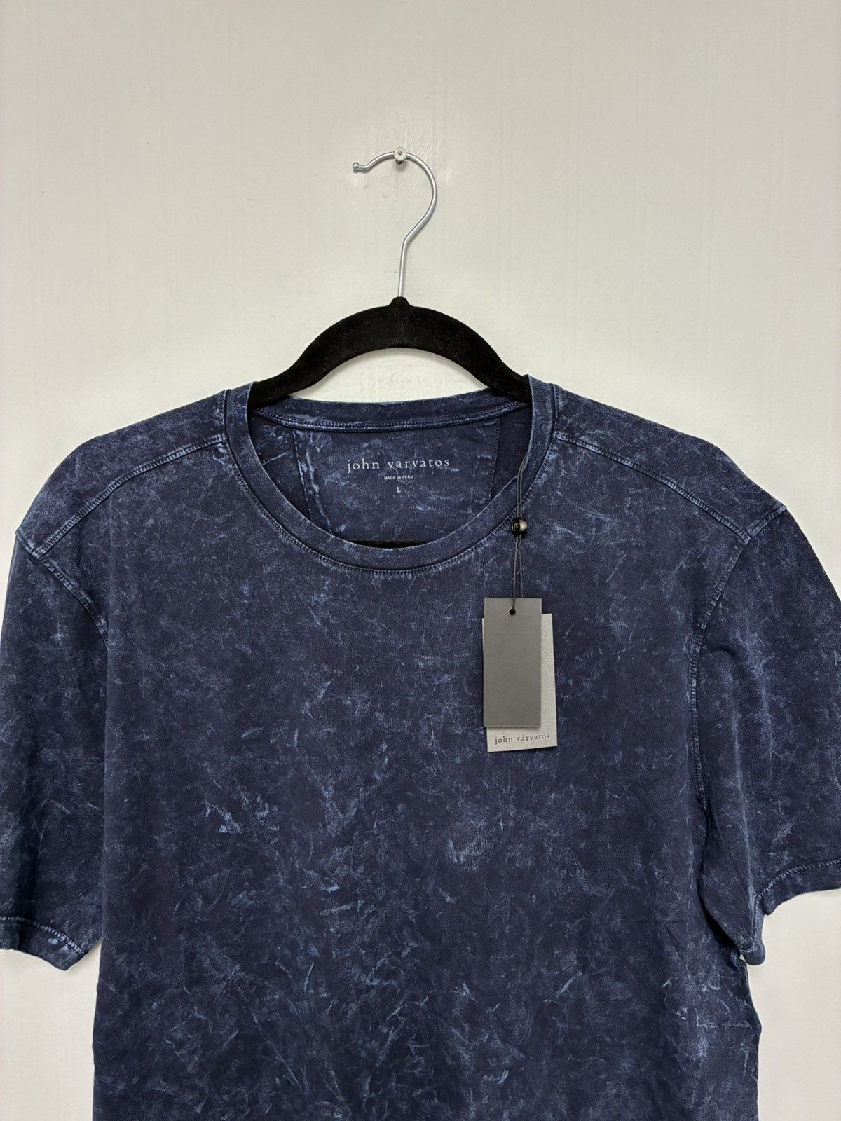 John Varvatos Blue Abstract Marble Cotton tee Size large Size US L / EU 52-54 / 3 - 1 Thumbnail