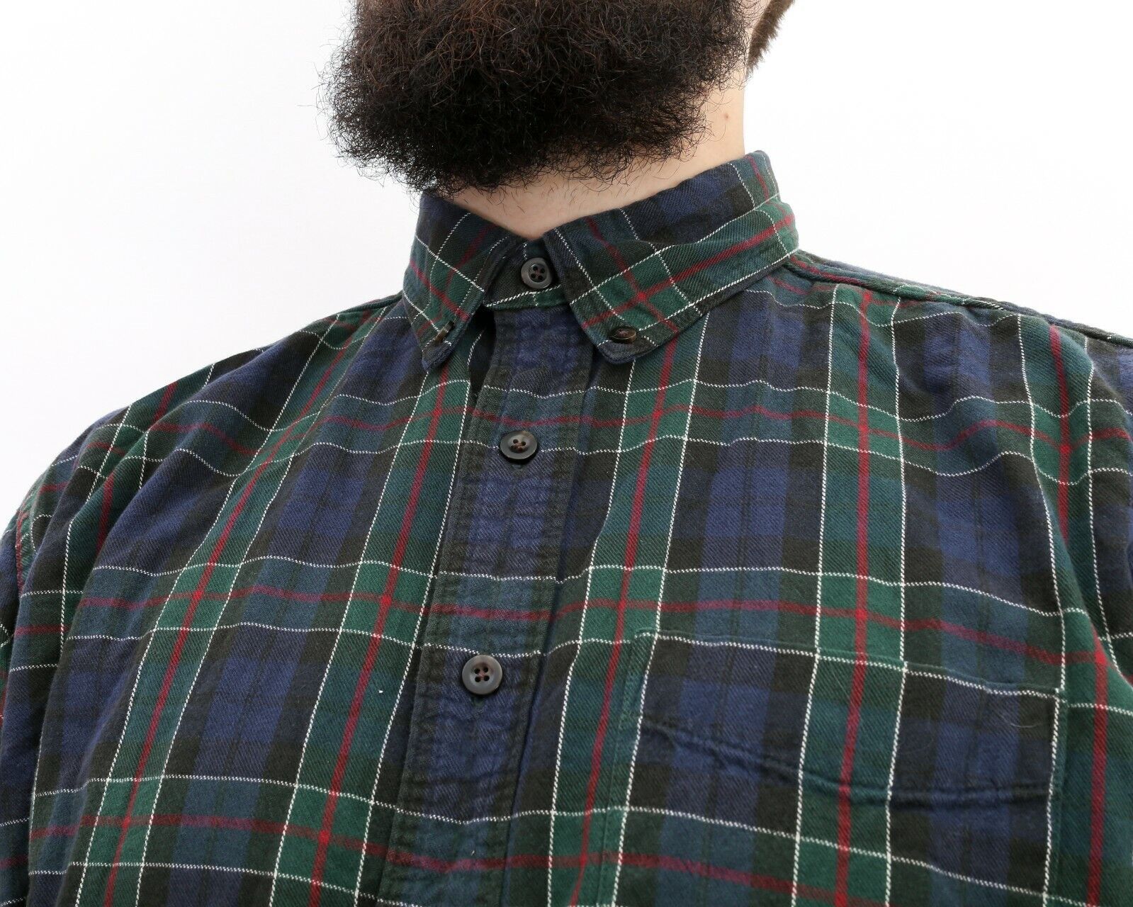 L.L. Bean × Vintage Men's L TALL Plaid Shirt Casual Button Up Flannel Longsleeve Size US L / EU 52-54 / 3 - 4 Thumbnail