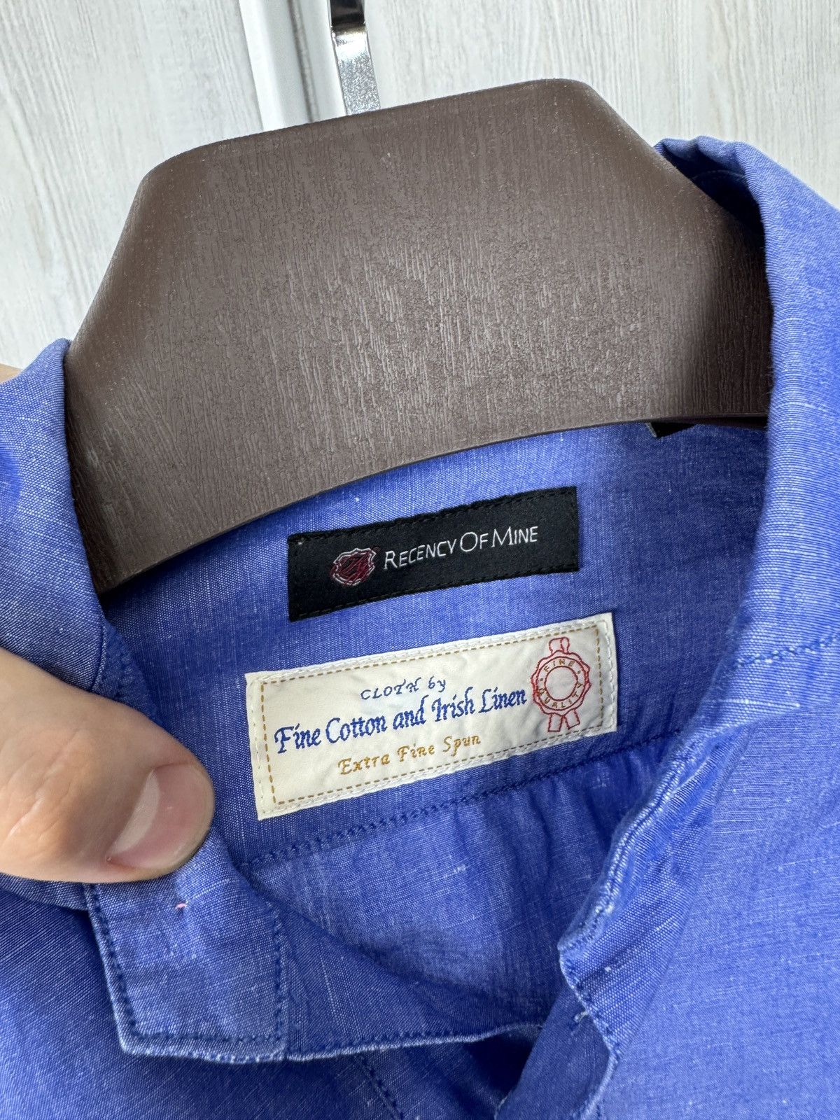 Other Recency of Mine Linen Cotton blue half button shirt Size US M / EU 48-50 / 2 - 8 Thumbnail