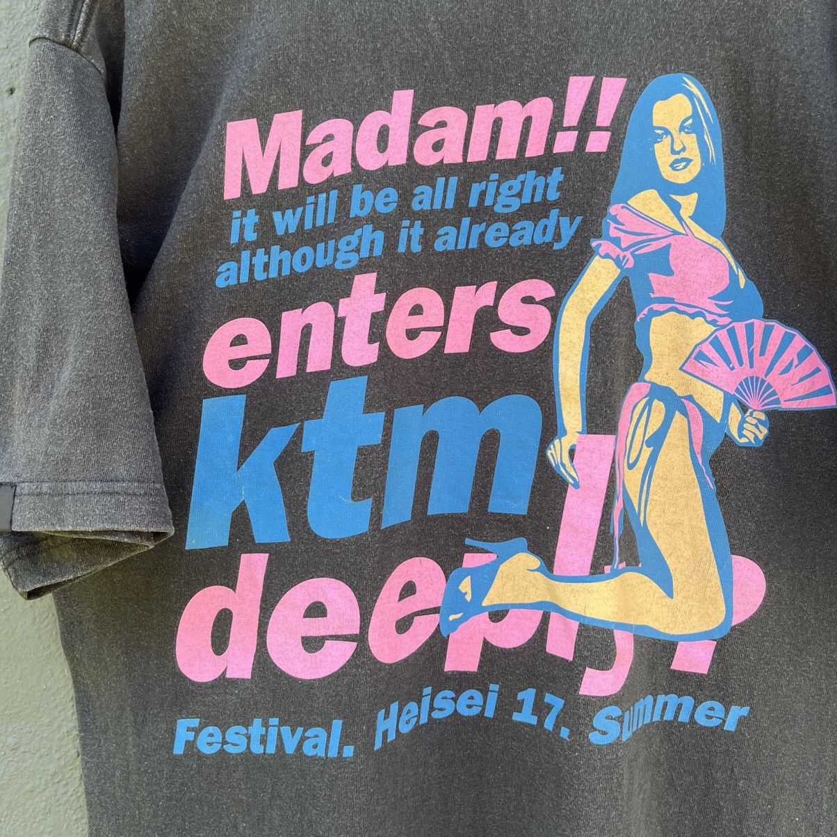 Japanese Brand Thrashed Faded Vintage KTM Naked Girl Erd grunge Tee Size US XL / EU 56 / 4 - 2 Thumbnail