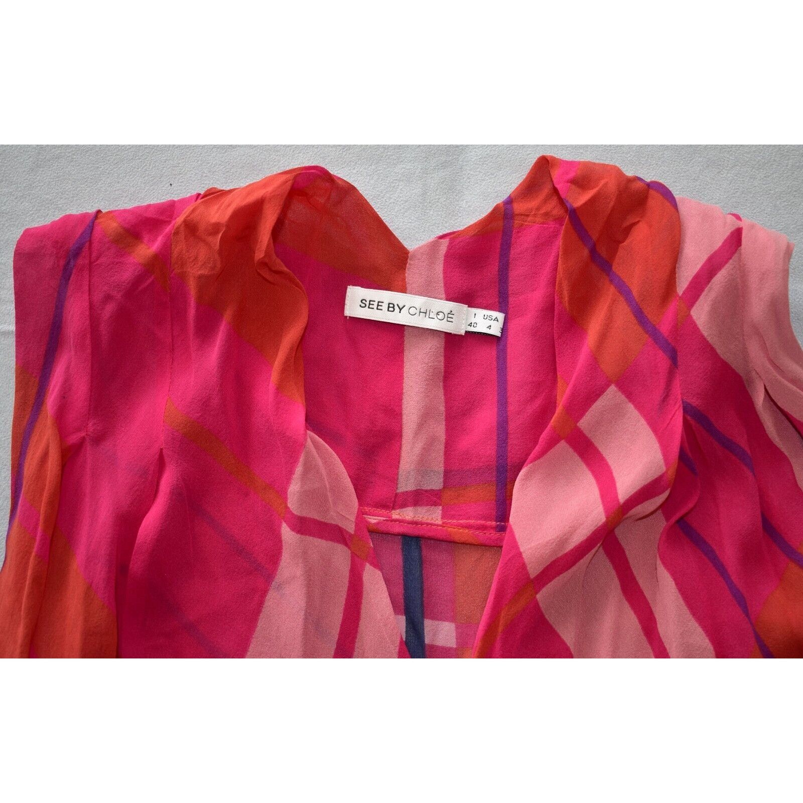 See by Chloe B4 NEW SEE BY CHLOE Pink Summer Dress With Liner US 4 IT 40 Size S / US 4 / IT 40 - 6 Thumbnail